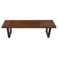 Mid-Century Modern Slatted Bench