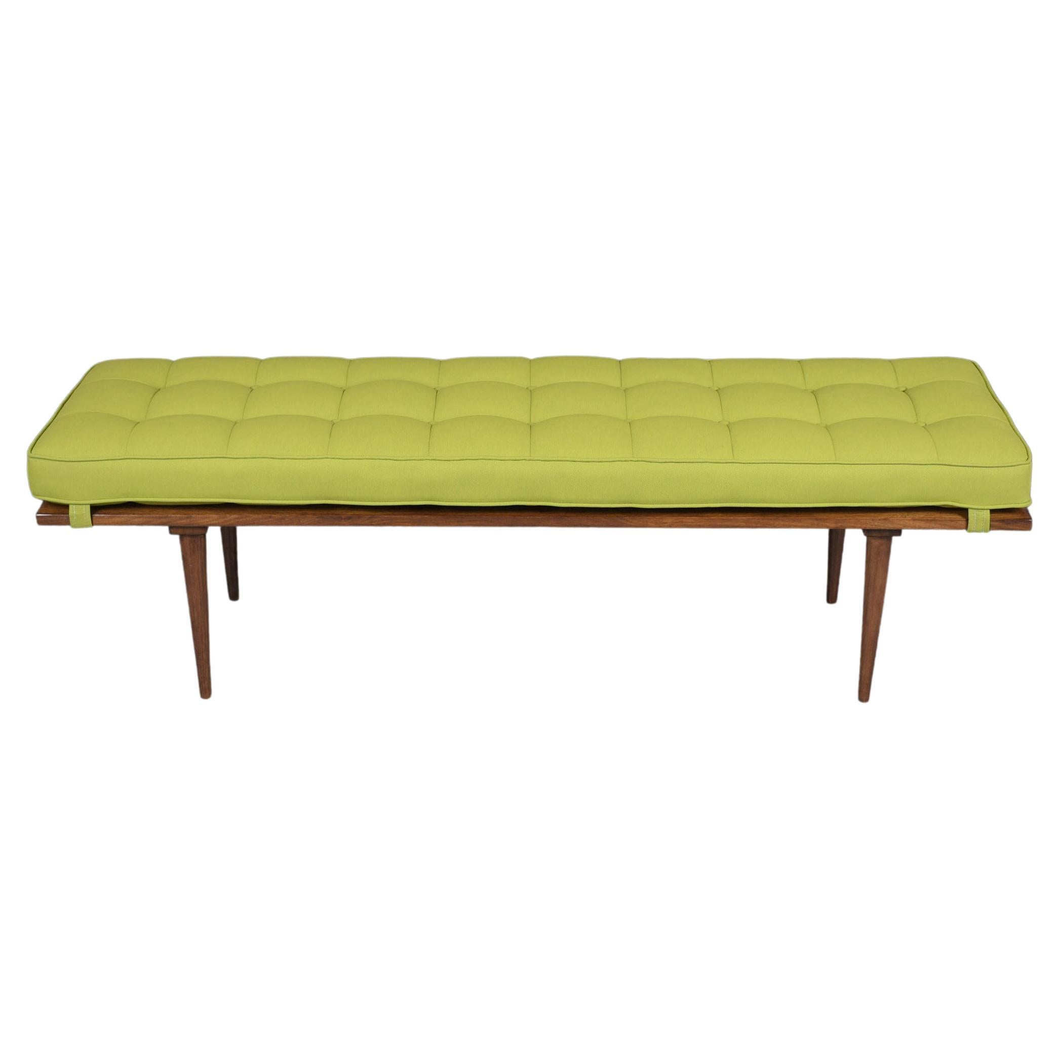 Mid-Century Modern Slatted Bench