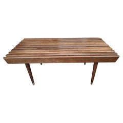 Mid-Century Modern Slatted Cocktail Table / Bench in the Manner of George Nelson