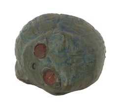 Mid-Century Modern Sleeping Cat Sculpture