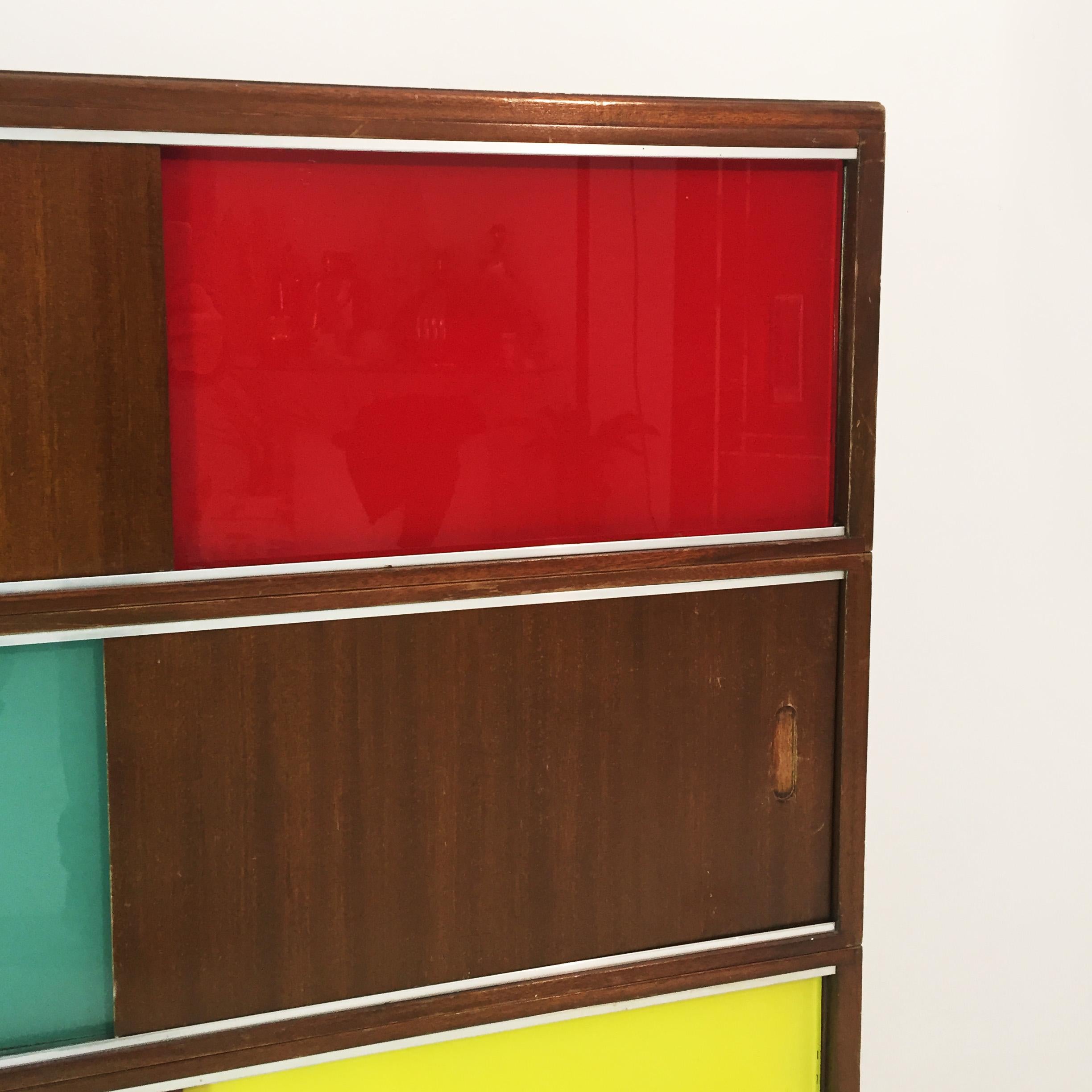 Mid-Century Modern Sliding Doors Cabinet in the Manner of Claude Vassal For Sale 3