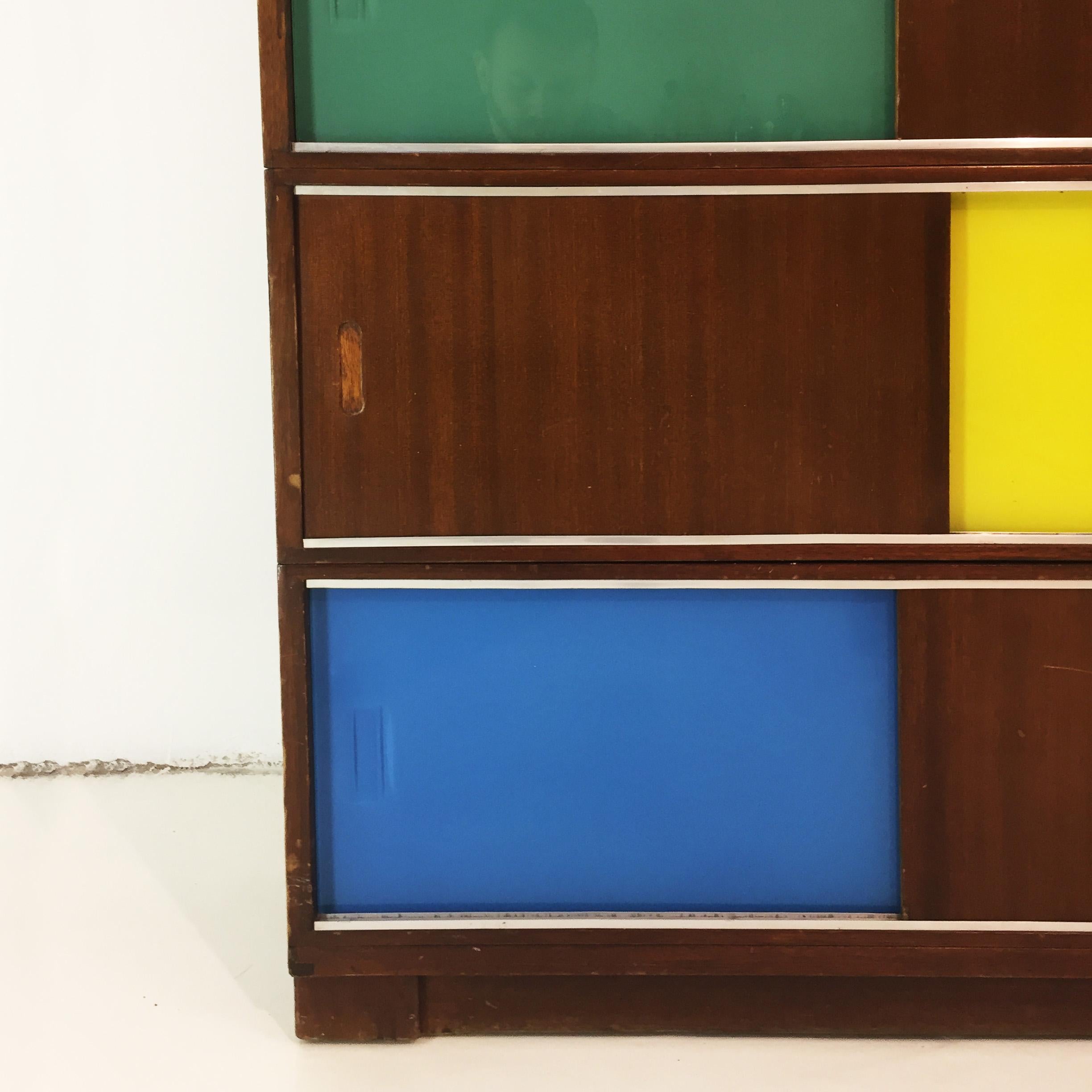 Mid-Century Modern Sliding Doors Cabinet in the Manner of Claude Vassal For Sale 4