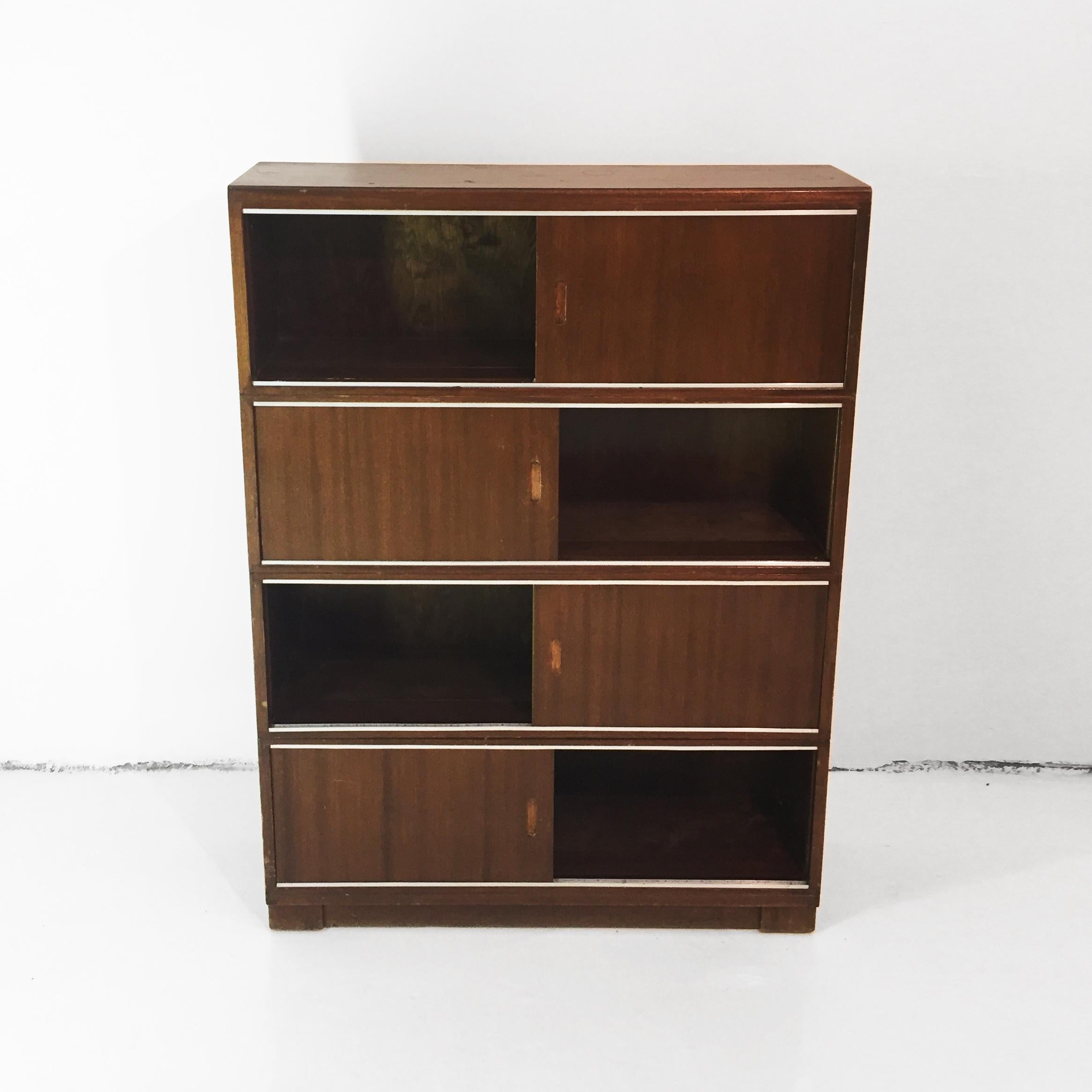 Mid-20th Century Mid-Century Modern Sliding Doors Cabinet in the Manner of Claude Vassal For Sale