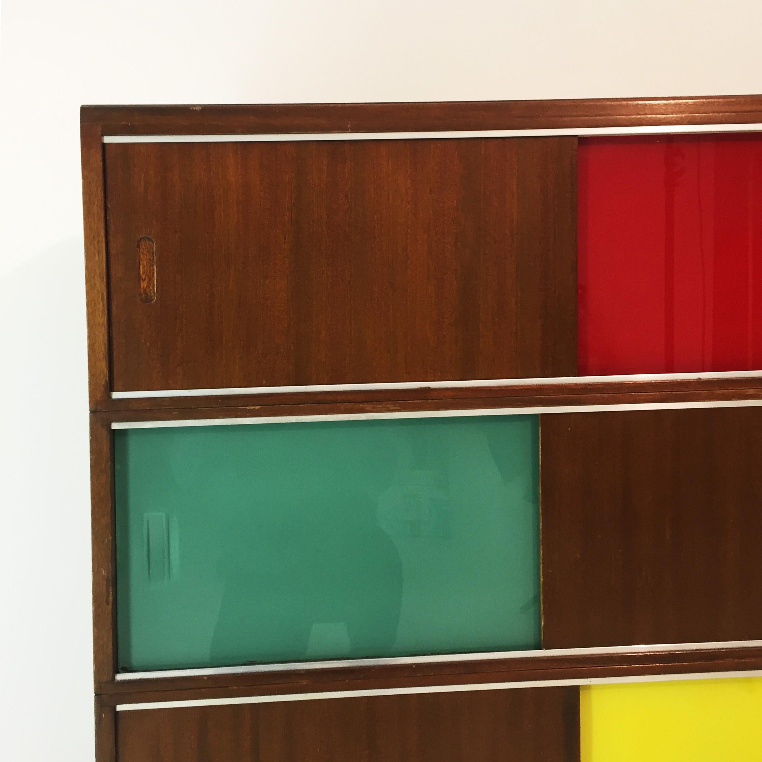 Mid-Century Modern Sliding Doors Cabinet in the Manner of Claude Vassal For Sale 2