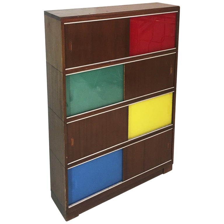 Mid-Century Modern Sliding Doors Cabinet in the Manner of Claude Vassal 1