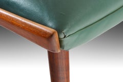MCM Slipper Chair in Walnut & Original Green Fabric by Kroehler, USA, c. 1960's