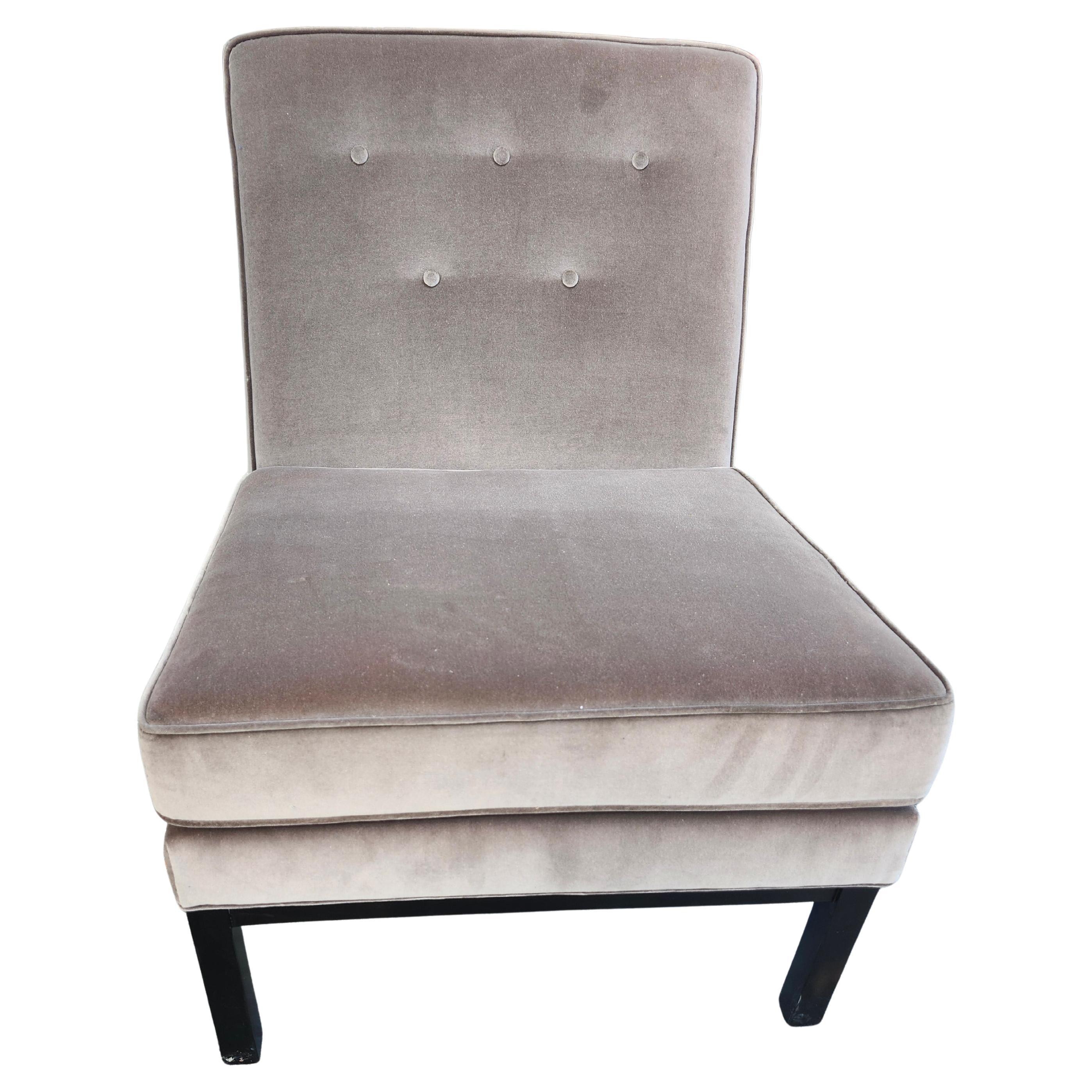 Silla Slipper Moderna de Mitad de Siglo con Otomana estilo de Robsjohn Gibbons Estadounidense en venta