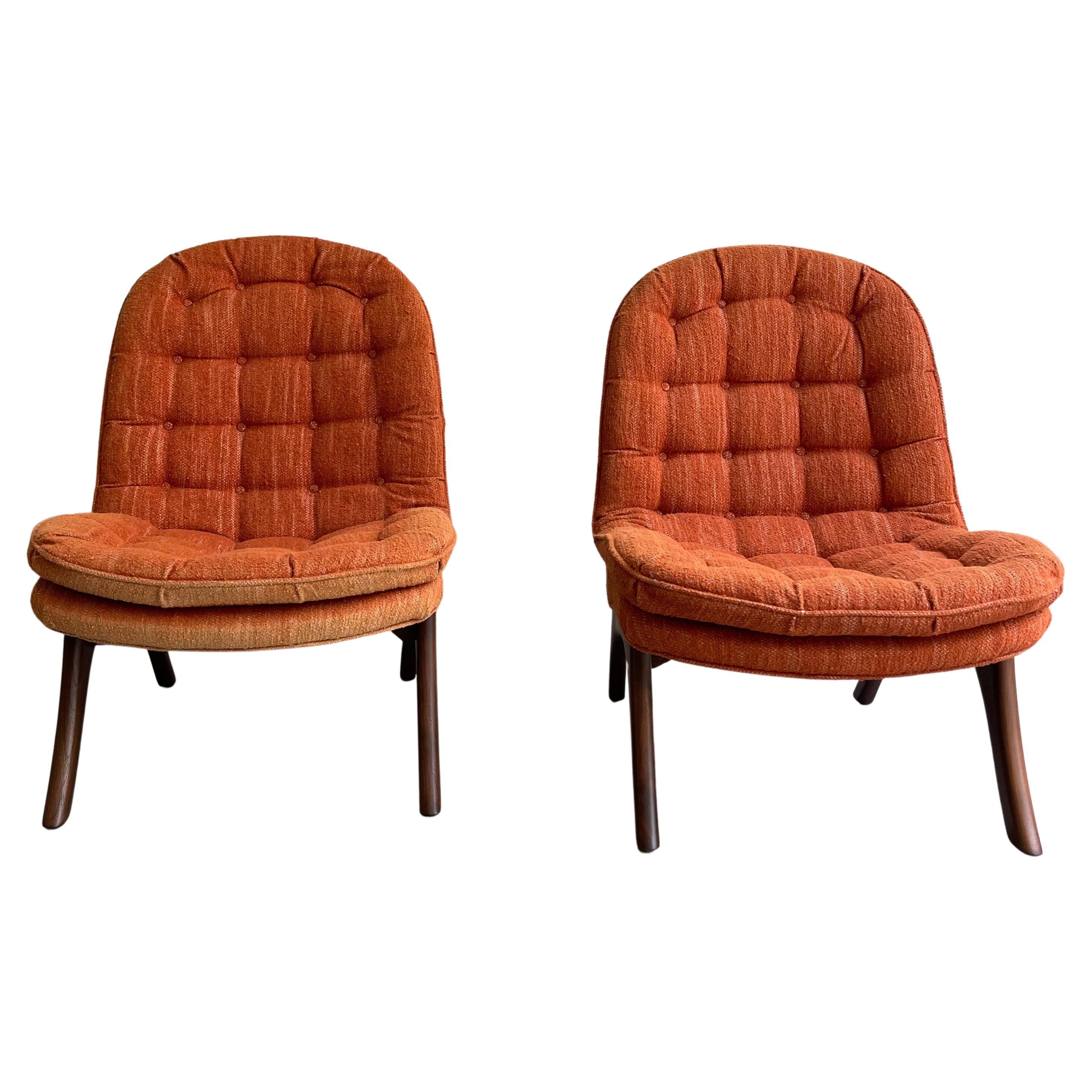 Mid-Century Modern Slipper Chairs By Adrian Pearsall For Craft Associates 5