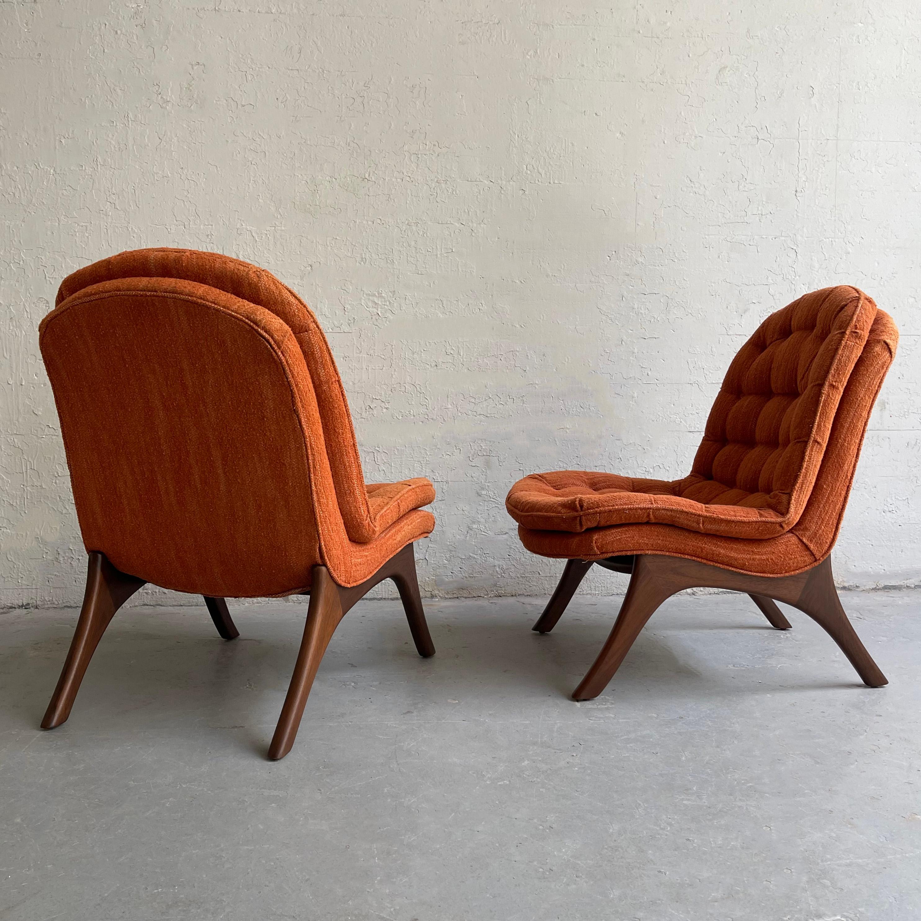 Mid-Century Modern Slipper Chairs By Adrian Pearsall For Craft Associates 1