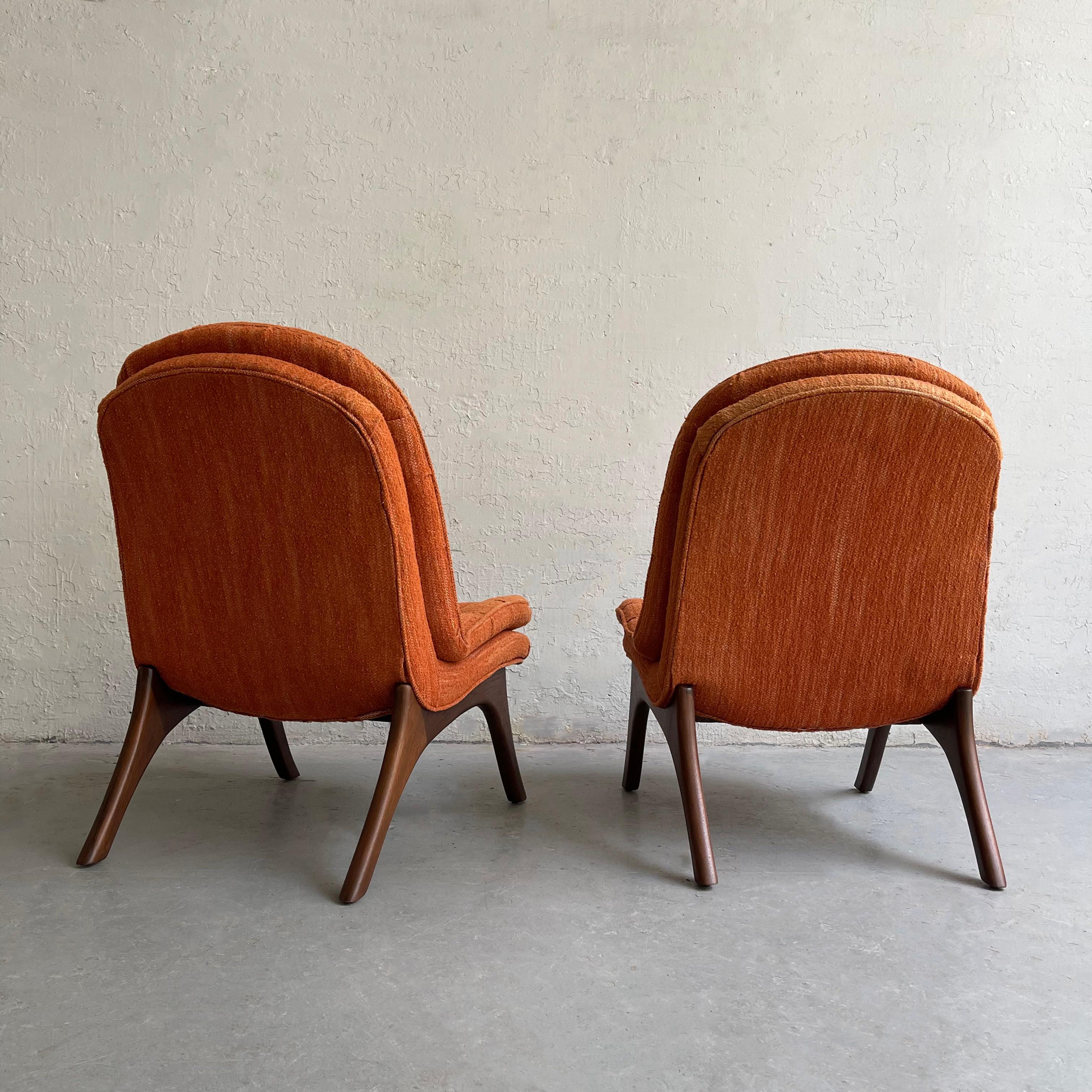 Mid-Century Modern Slipper Chairs By Adrian Pearsall For Craft Associates 3