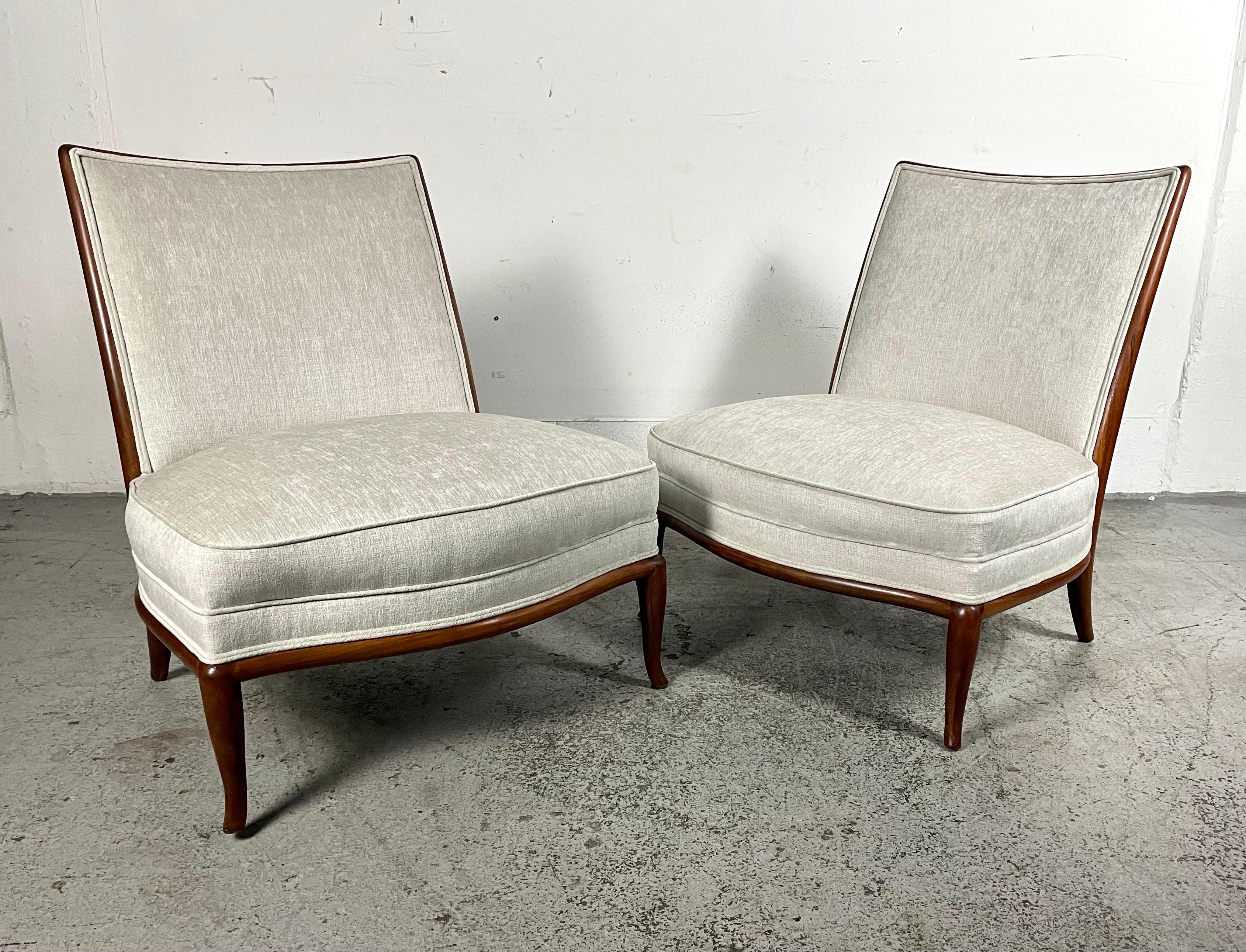 Mid-Century Modern Slipper Chairs by T.H. Robsjohn Gibbings for Widdicomb 5
