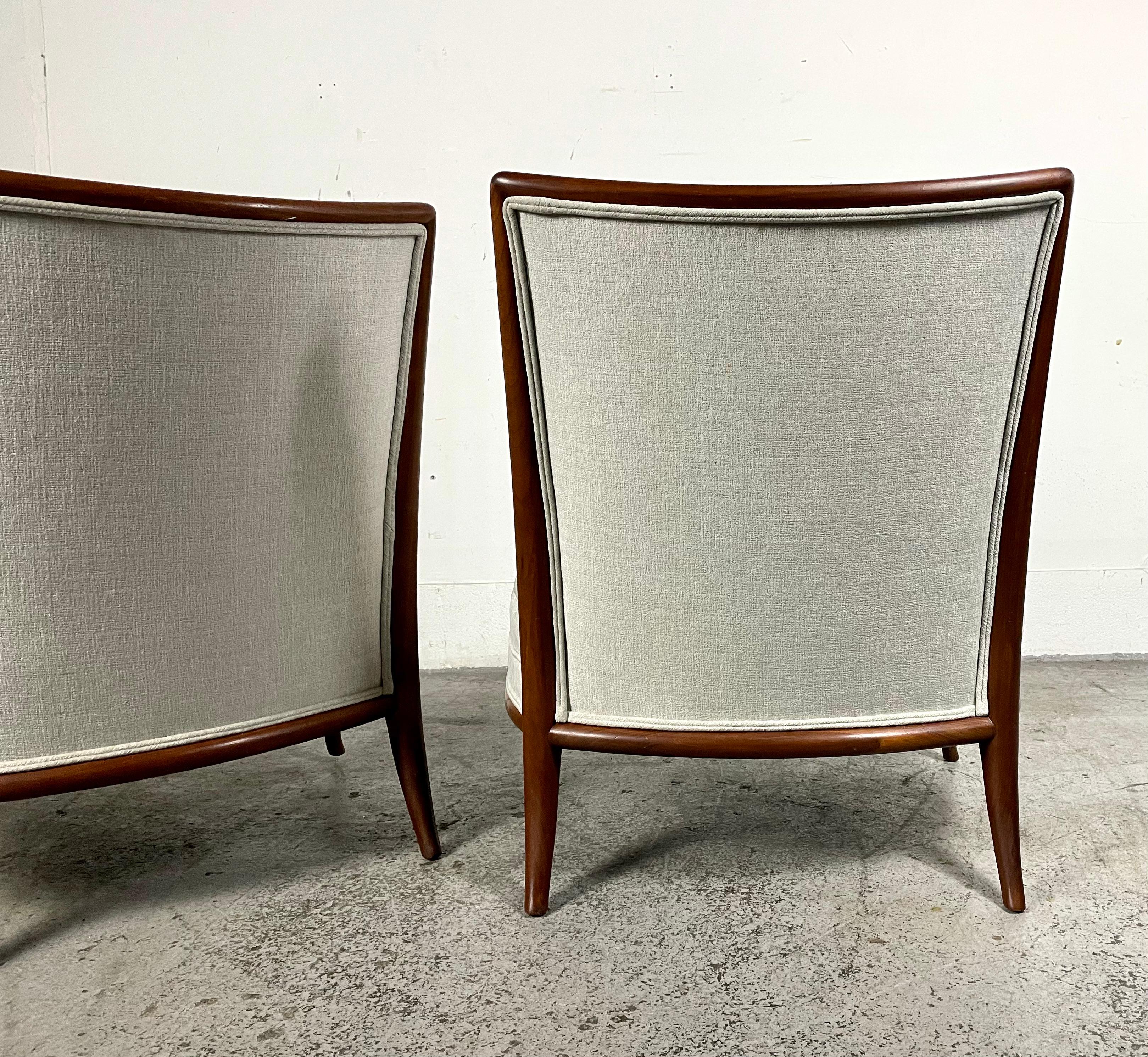 Mid-Century Modern Slipper Chairs by T.H. Robsjohn Gibbings for Widdicomb 6