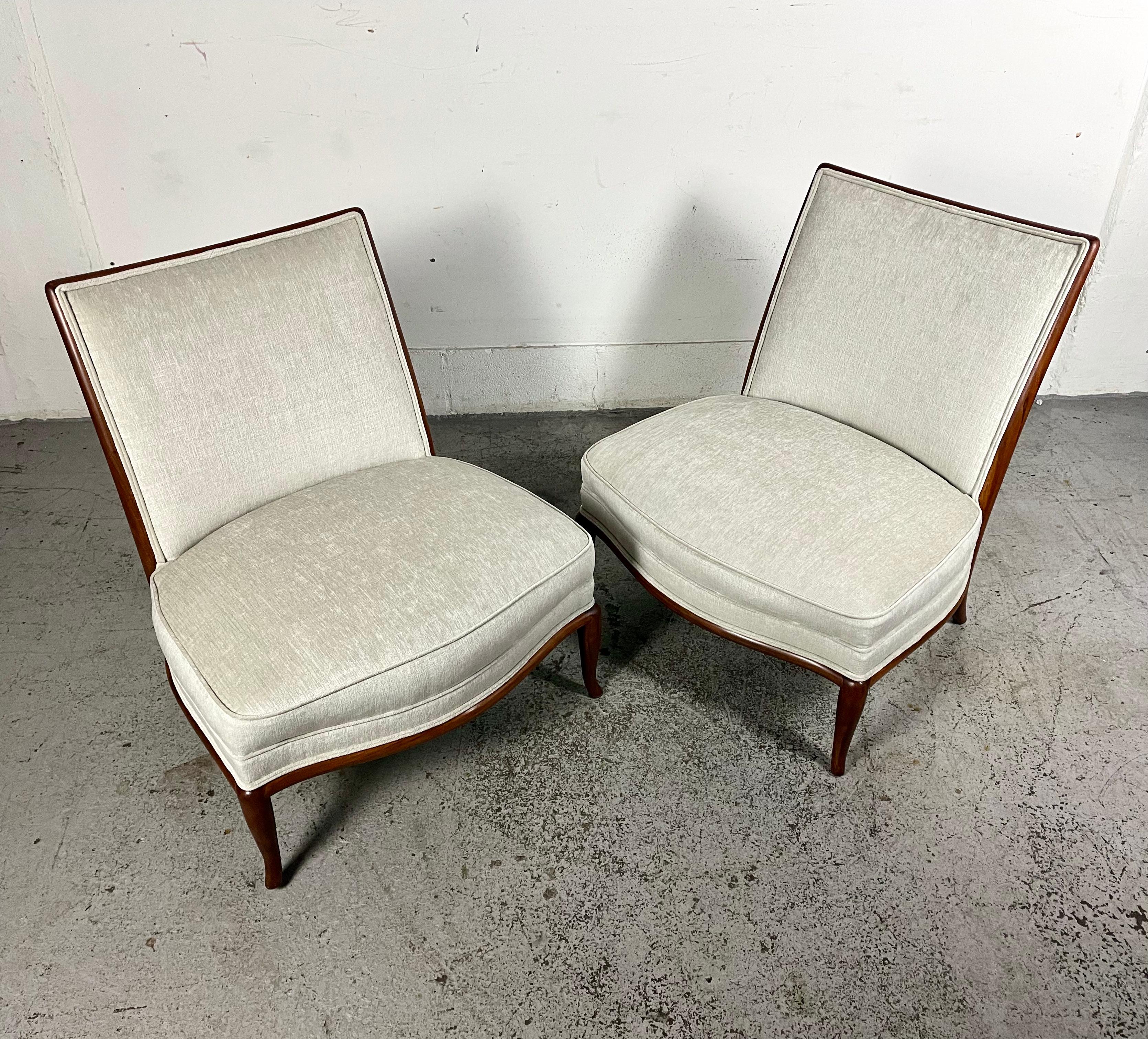 Mid-Century Modern Slipper Chairs by T.H. Robsjohn Gibbings for Widdicomb 7