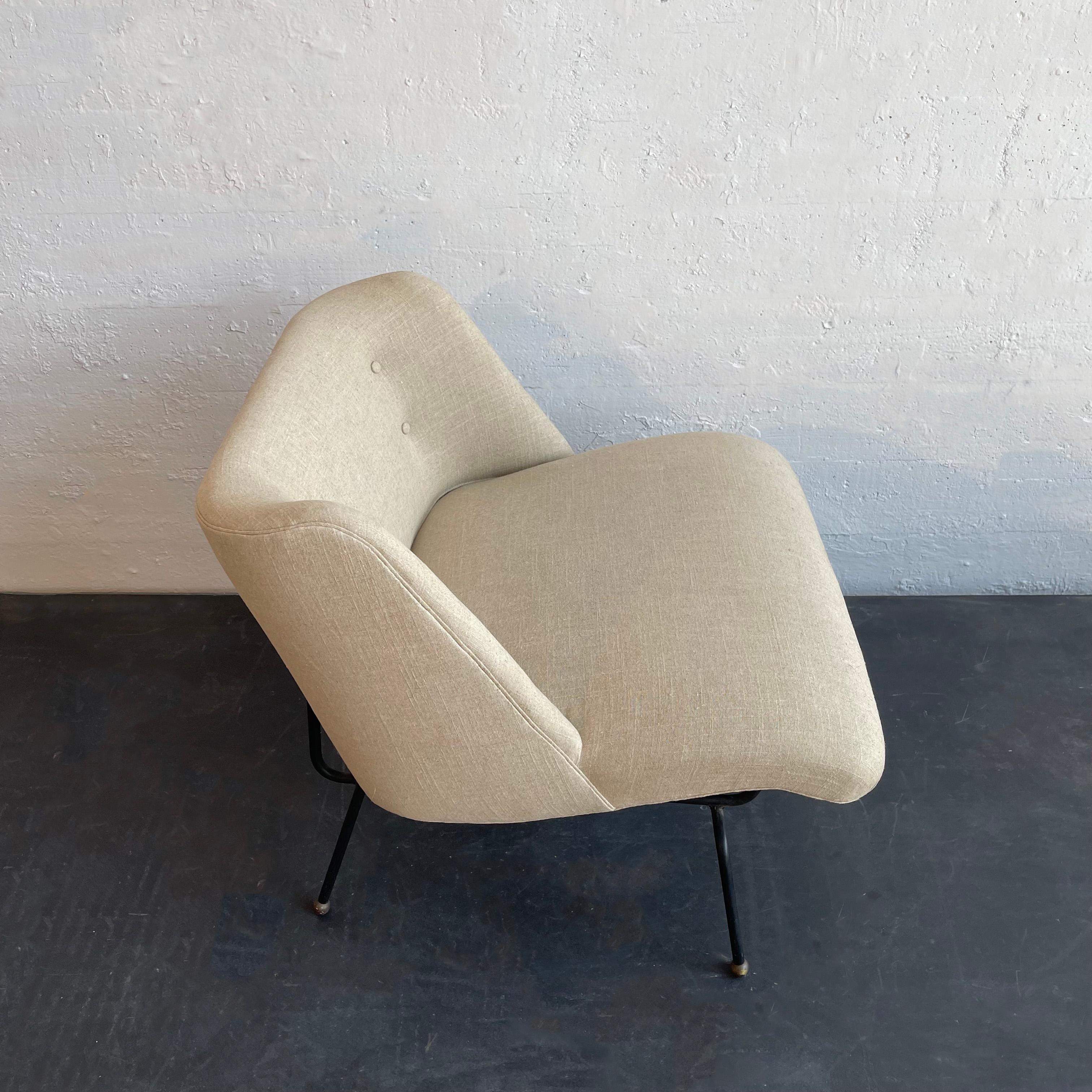 Mid-Century Modern Slipper Lounge Chair By Dan Johnson For Pacific Iron For Sale 4