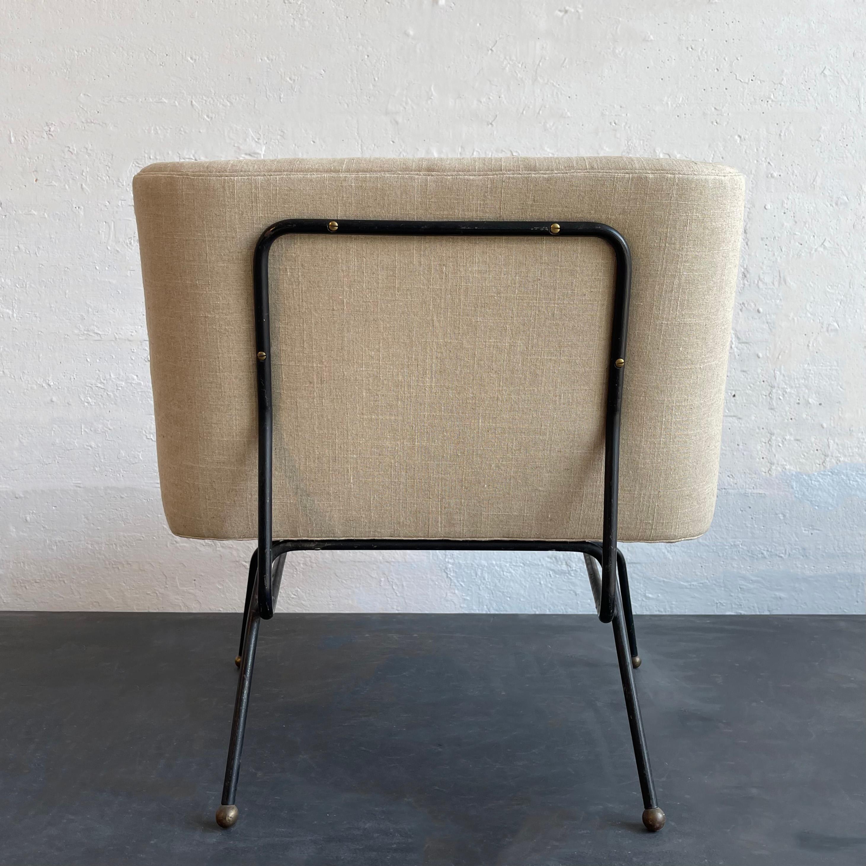 20th Century Mid-Century Modern Slipper Lounge Chair By Dan Johnson For Pacific Iron For Sale