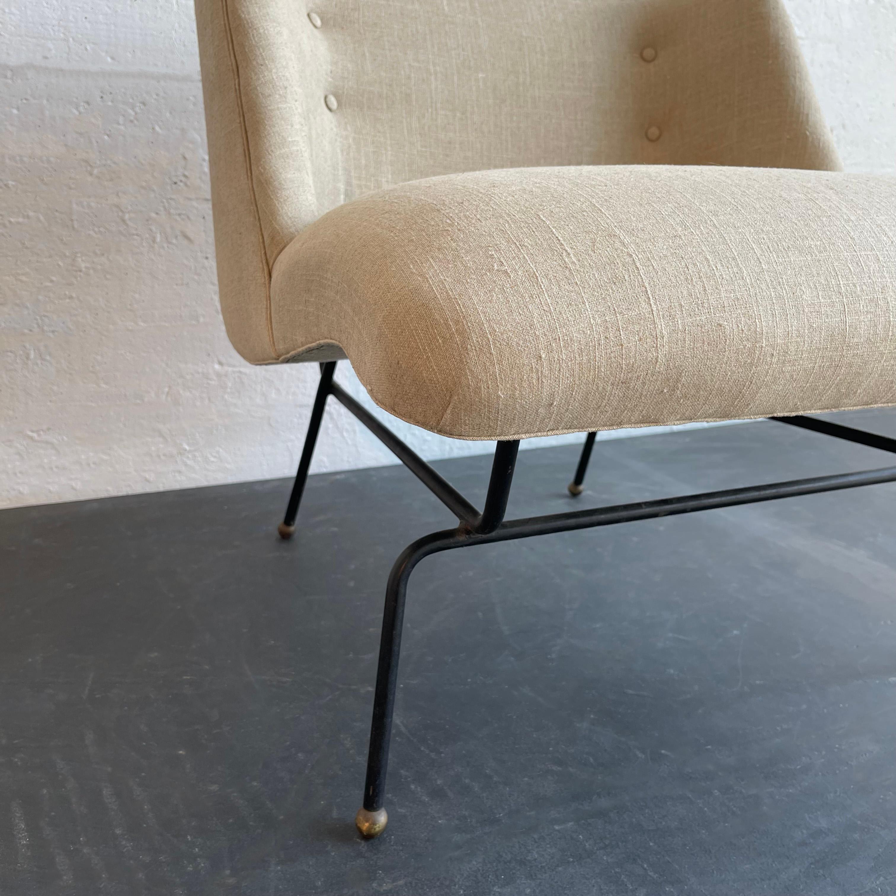 Mid-Century Modern Slipper Lounge Chair By Dan Johnson For Pacific Iron For Sale 3