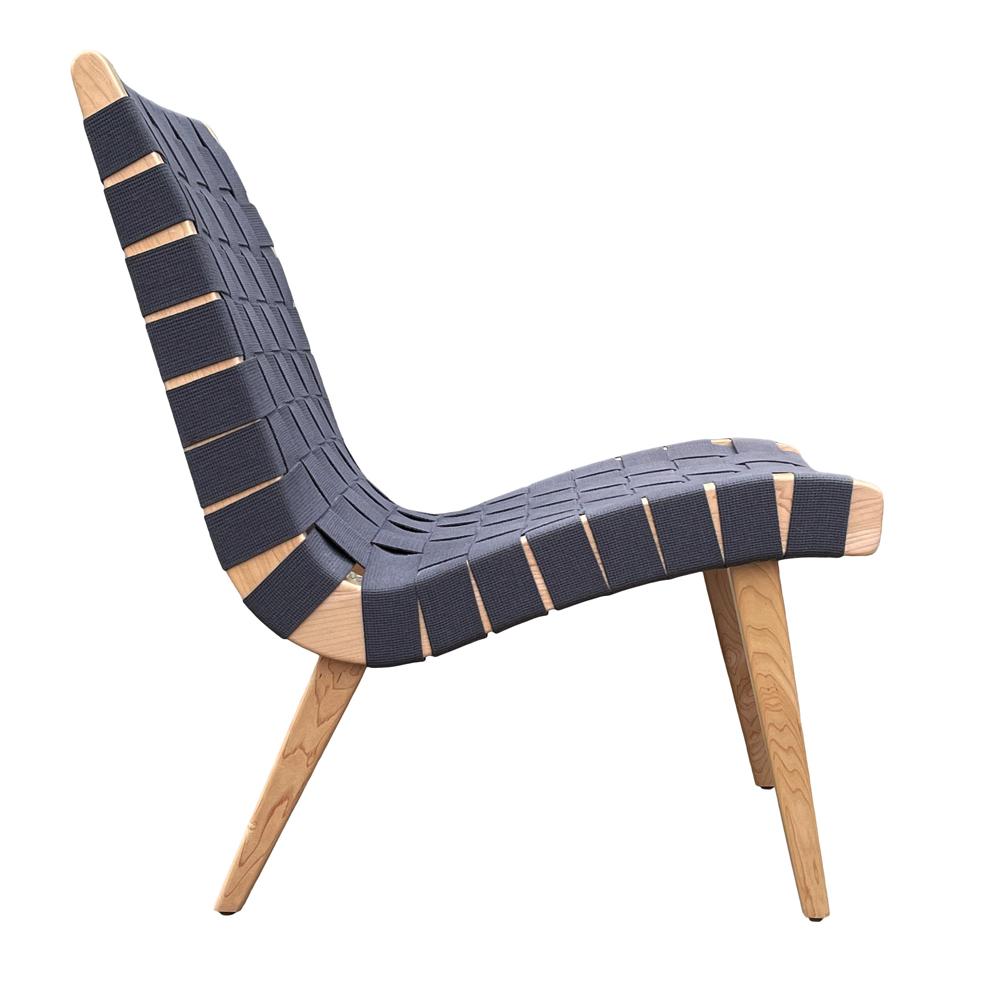 Fabric Mid-Century Modern Slipper Lounge Chair by Jens Risom for Knoll