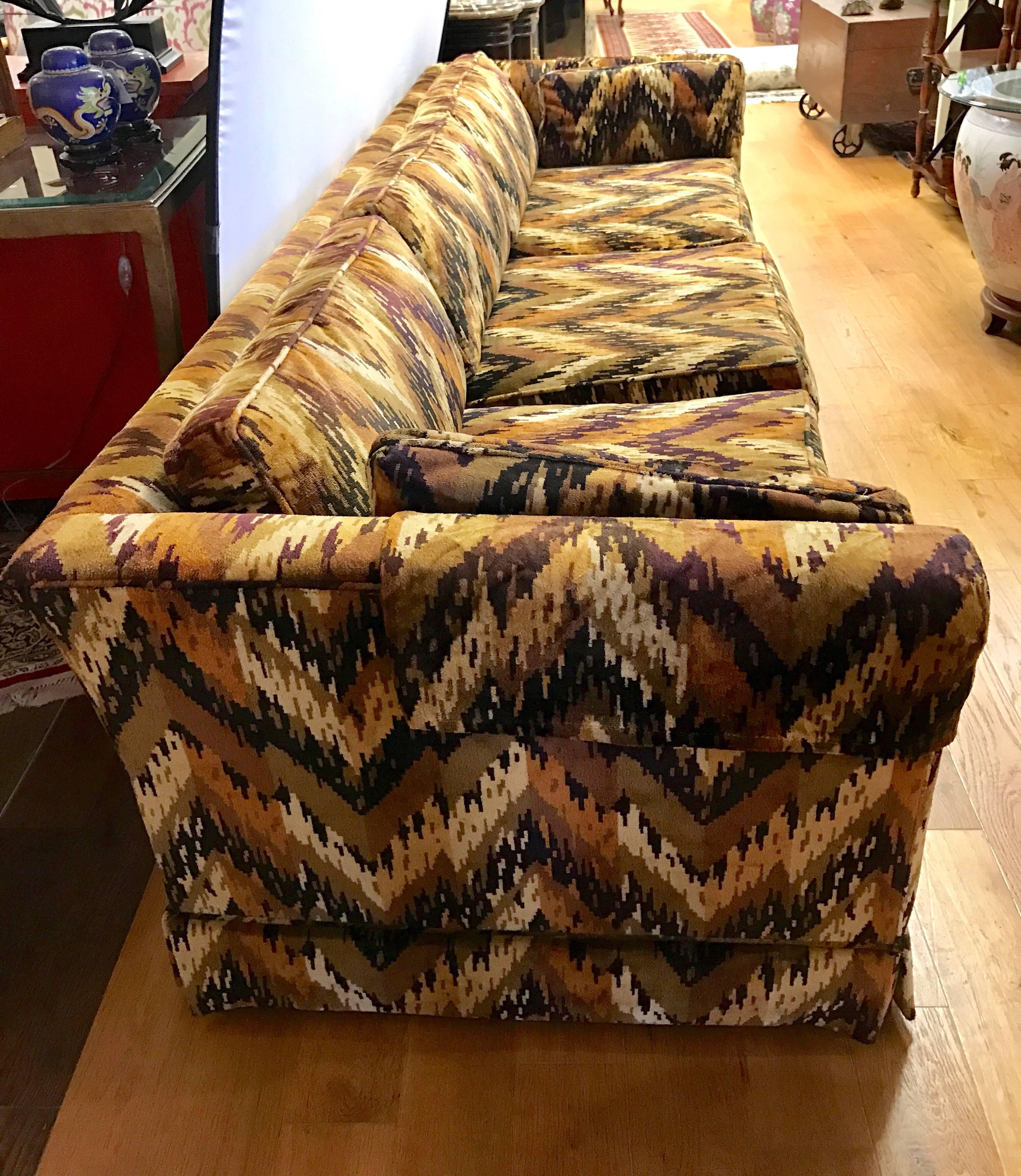 American Mid-Century Modern Sloane NY Jack Lenor Larsen Long Sofa
