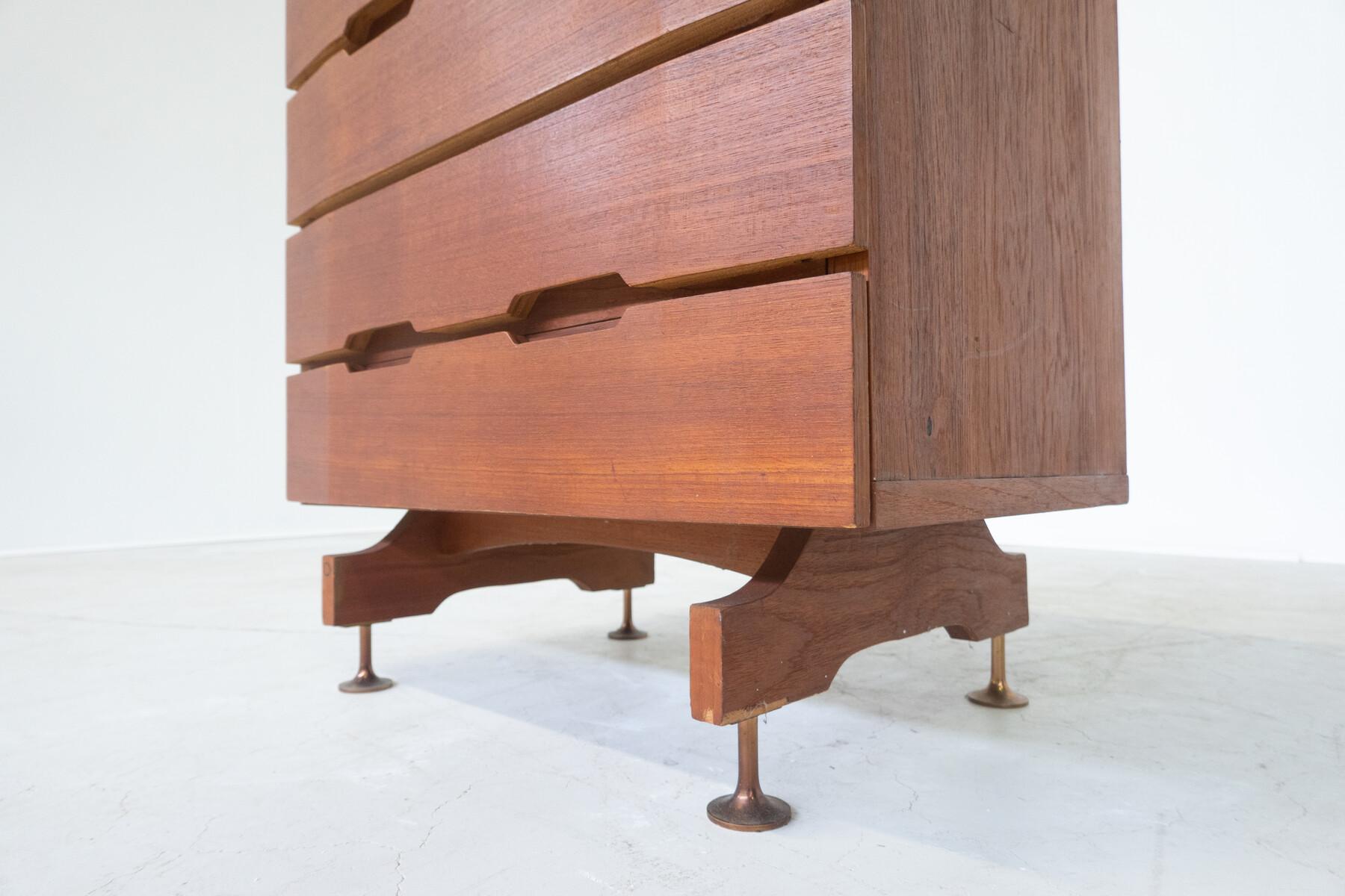 Wood Mid-Century Modern Small Chest of Drawers, Italy, 1960s For Sale