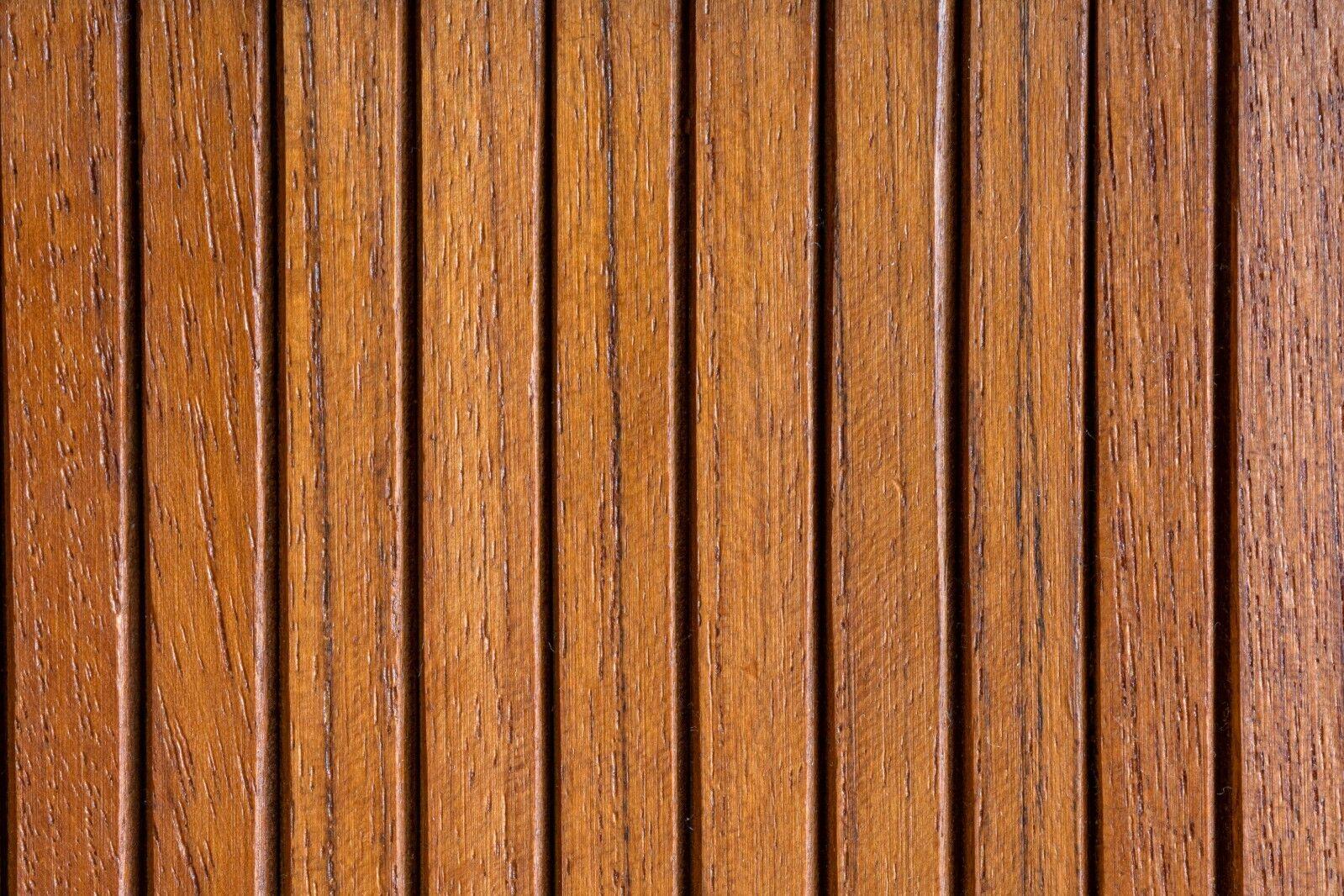 20th Century Mid Century Modern Small Danish Teak Wood Tambour Door Cabinet