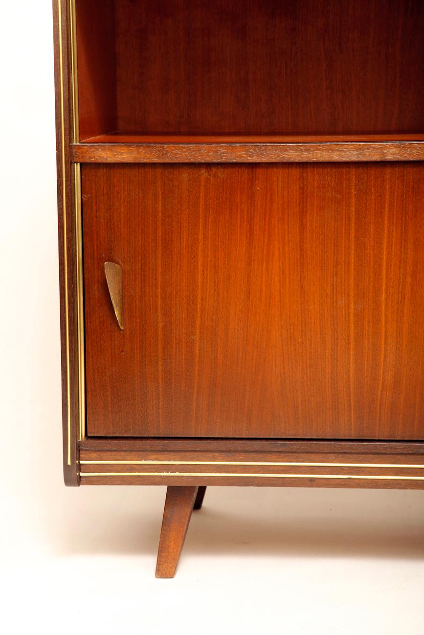 Mid-Century Modern Small German TV Cupboard with Sliding Door, 1960s For Sale 9