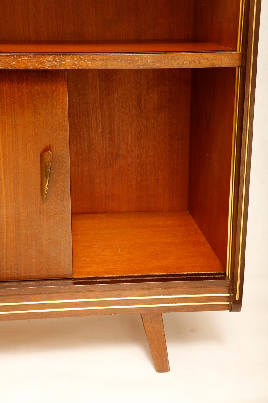 Mid-Century Modern Small German TV Cupboard with Sliding Door, 1960s For Sale 12