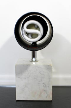 Mid-Century Modern Small Koch & Lowy Chrome on Marble Table Reading Lamp 1970s