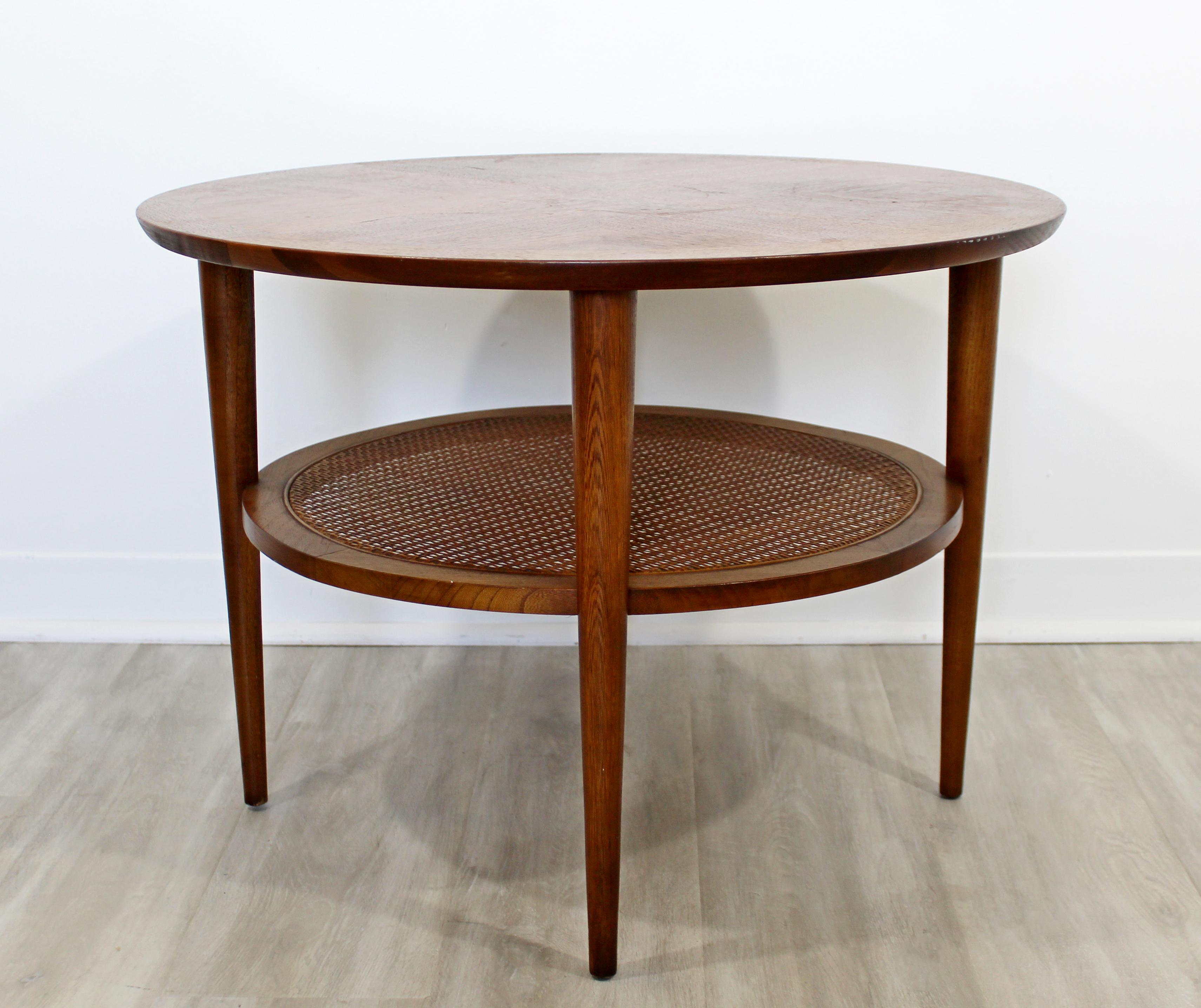 Mid-Century Modern Table basse ronde en bois de roseau Altavista:: années 1960