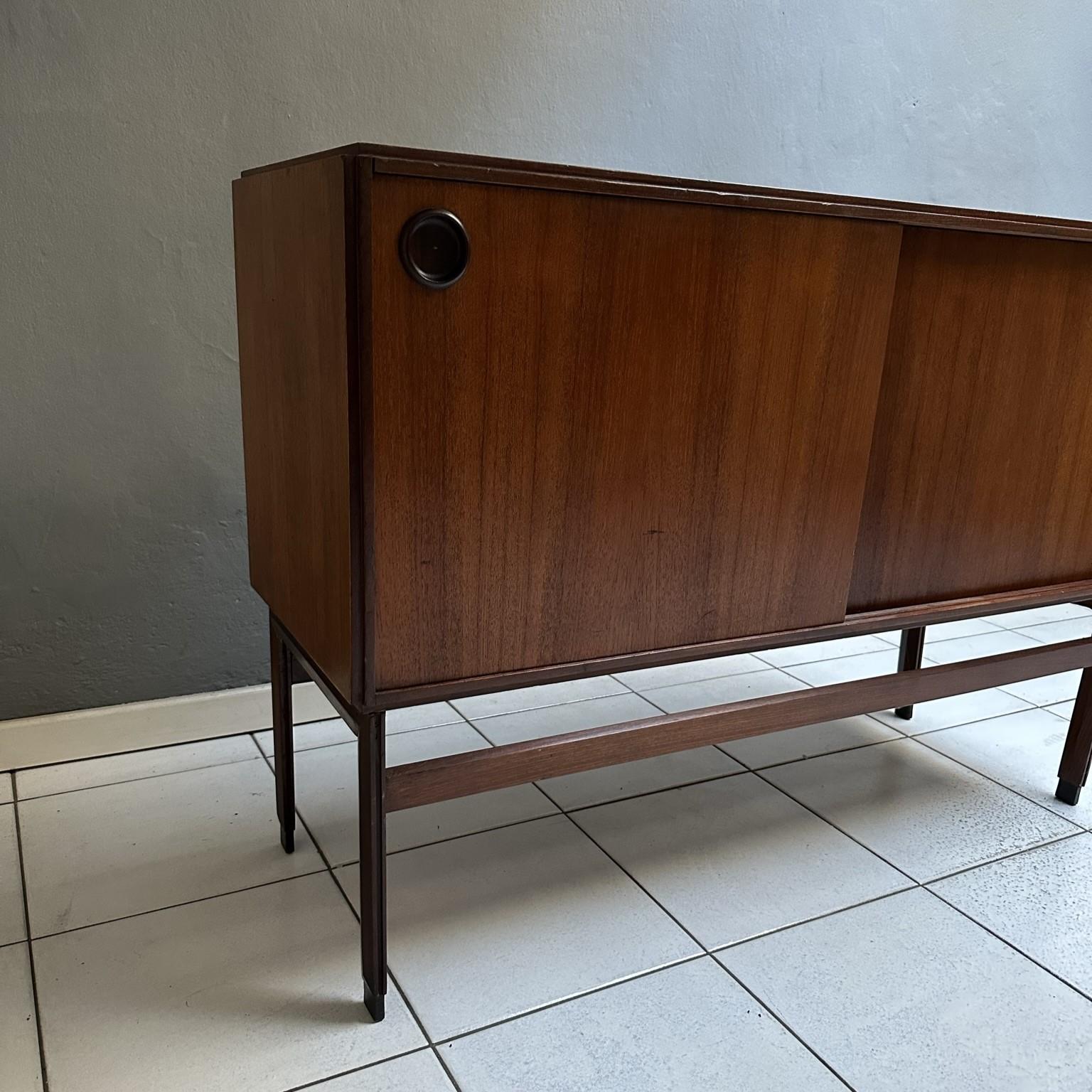 Mid-Century Modern Small Sideboard from the 1960s, Italian manufacturing in teak For Sale 1