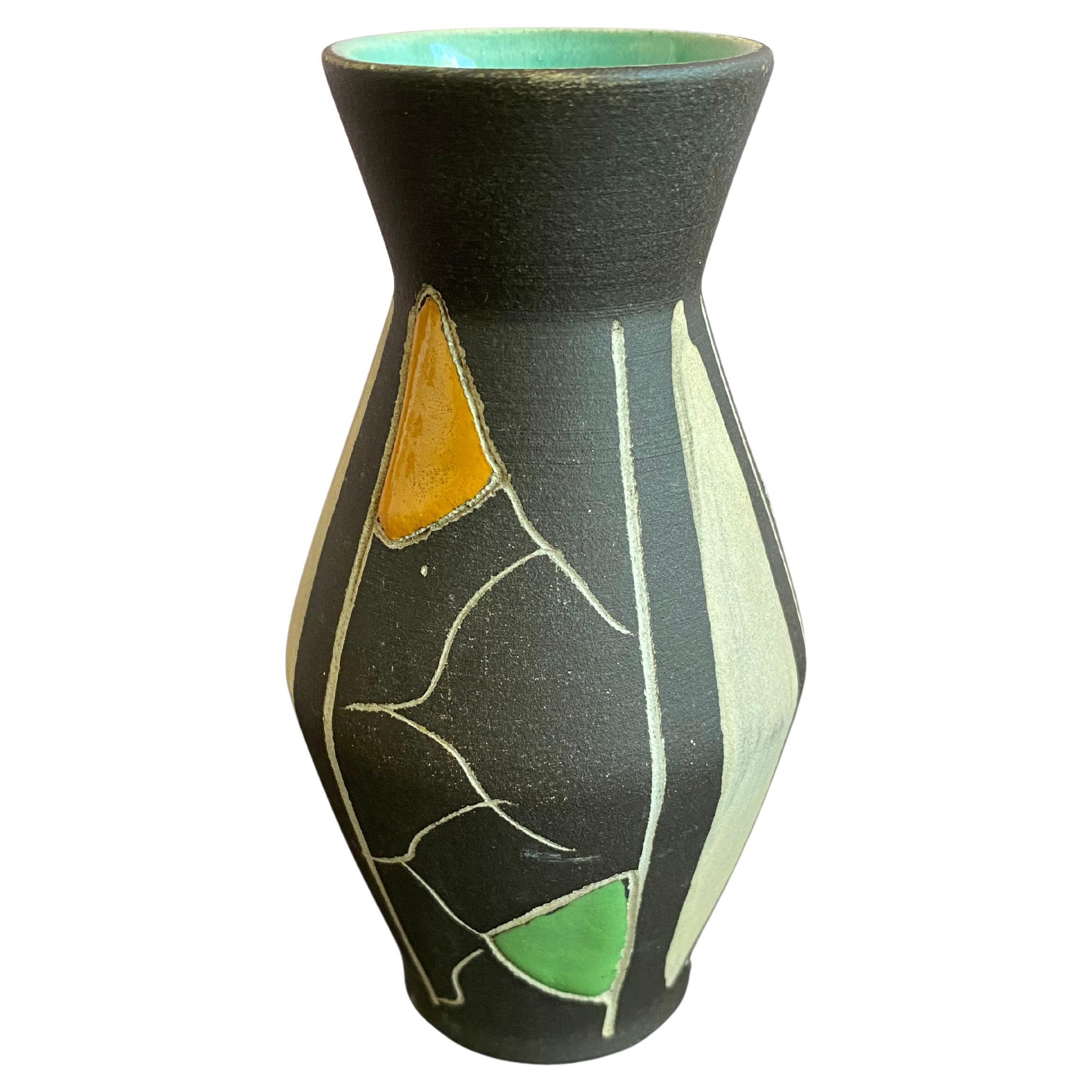 Piccolo vaso moderno di metà secolo di Bodo Mans per Bay Keramik Germania