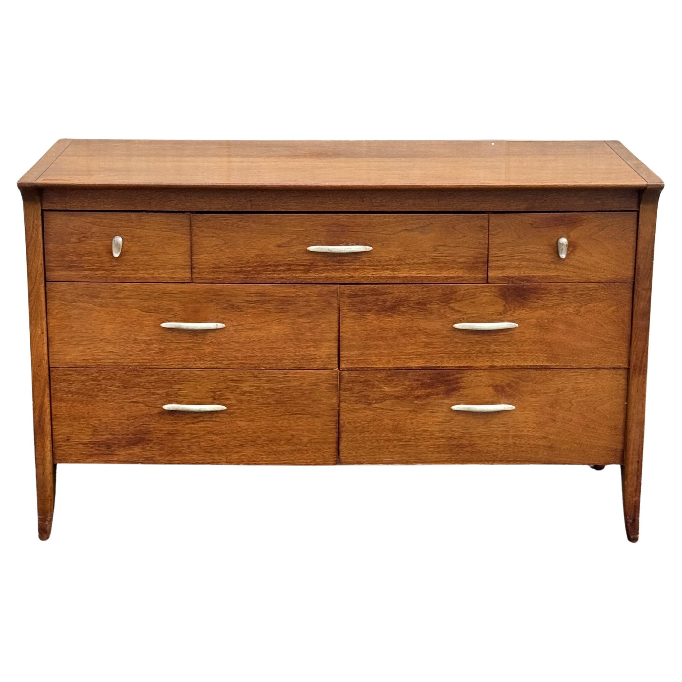 Mid-Century Modern Small Walnut Dresser by Drexel