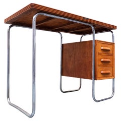 Petit bureau italien en bois:: moderne du milieu du siècle dernier:: Antonio Ferretti:: années 1950