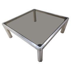 Mid Century Modern Smoked Glass Cocktail Table by Kho Liang for Artifort