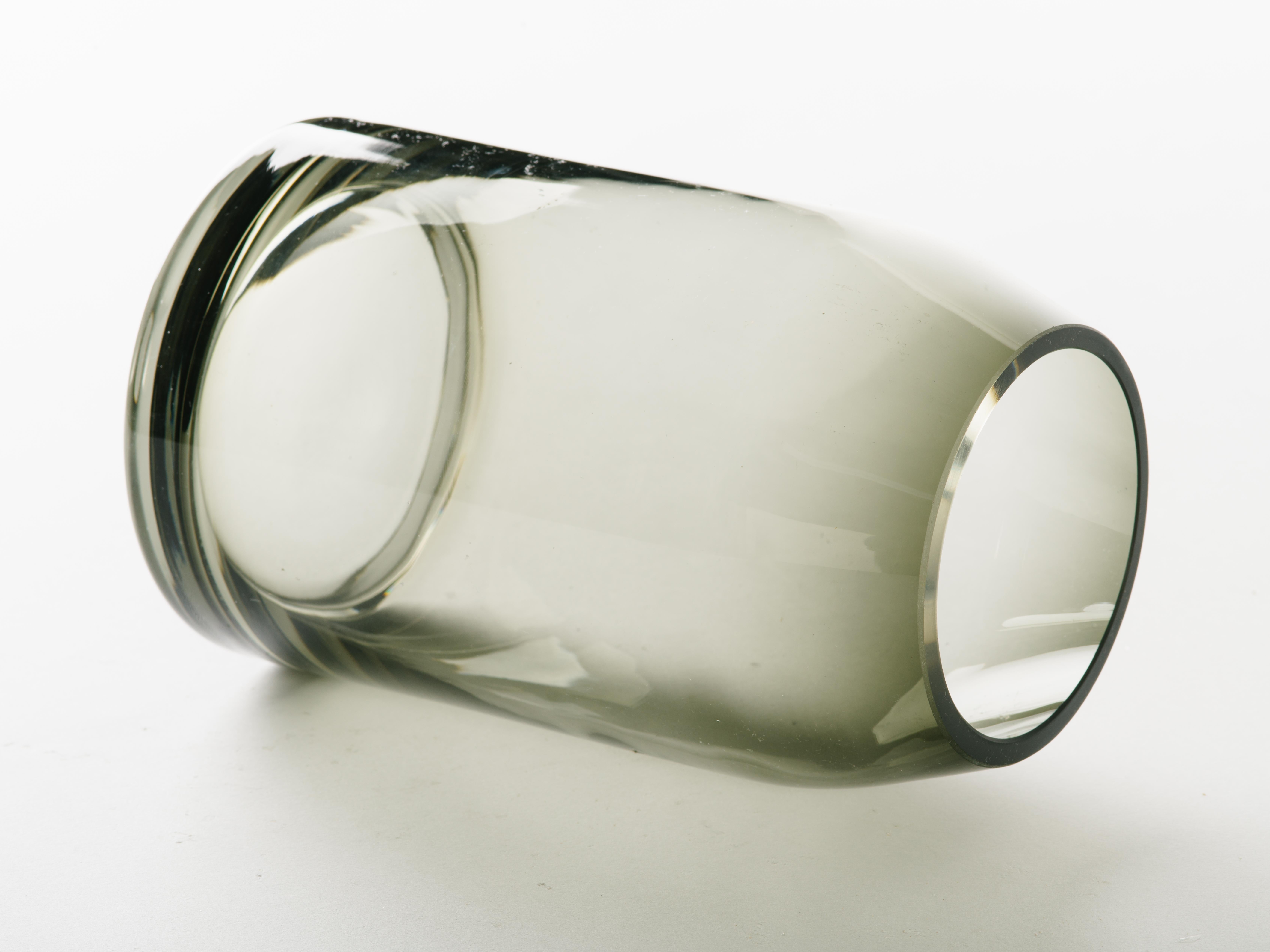 smoked grey vase