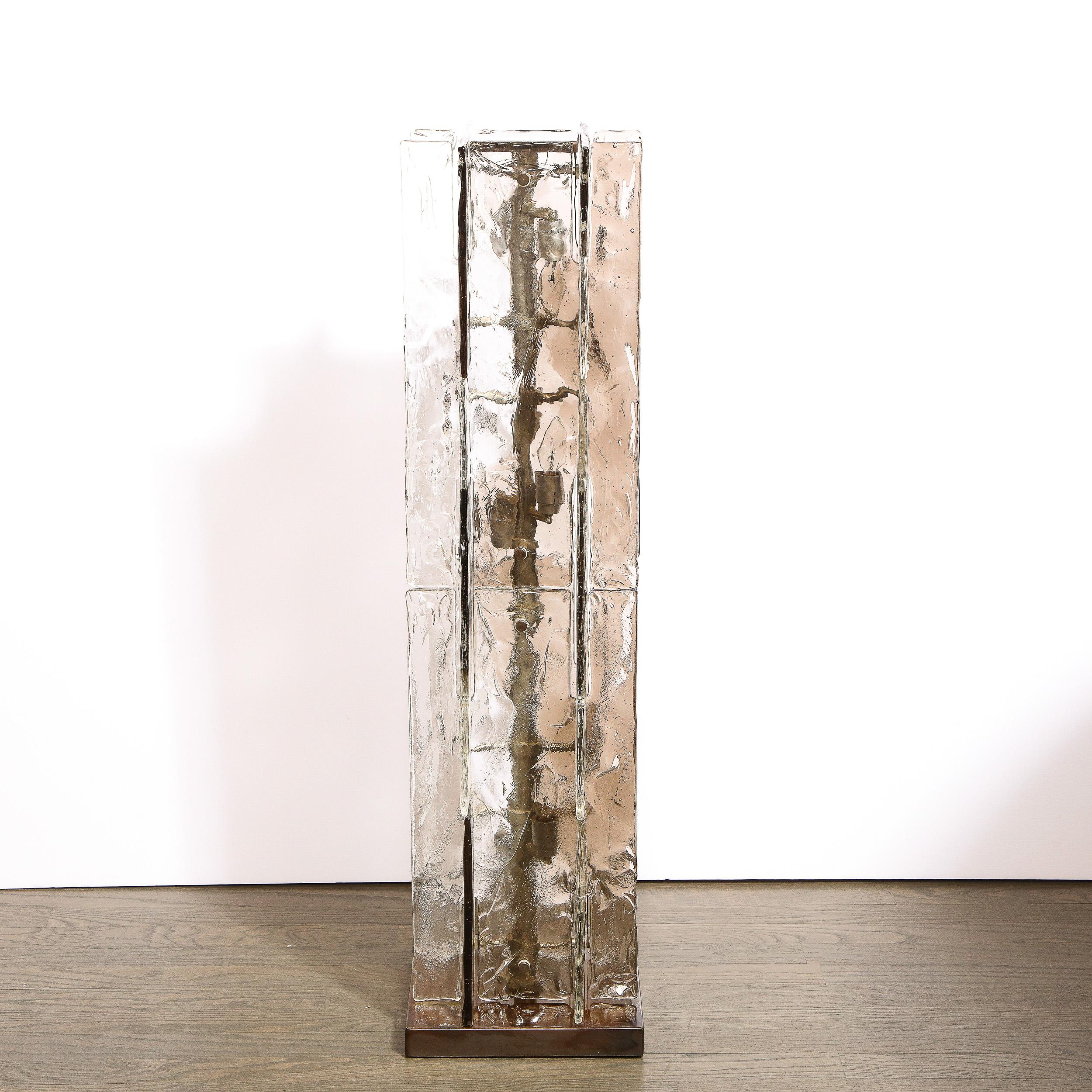 Mid-Century Modern Smoked Murano Glass Floor Lamp by Carlo Nason for Mazzega 2