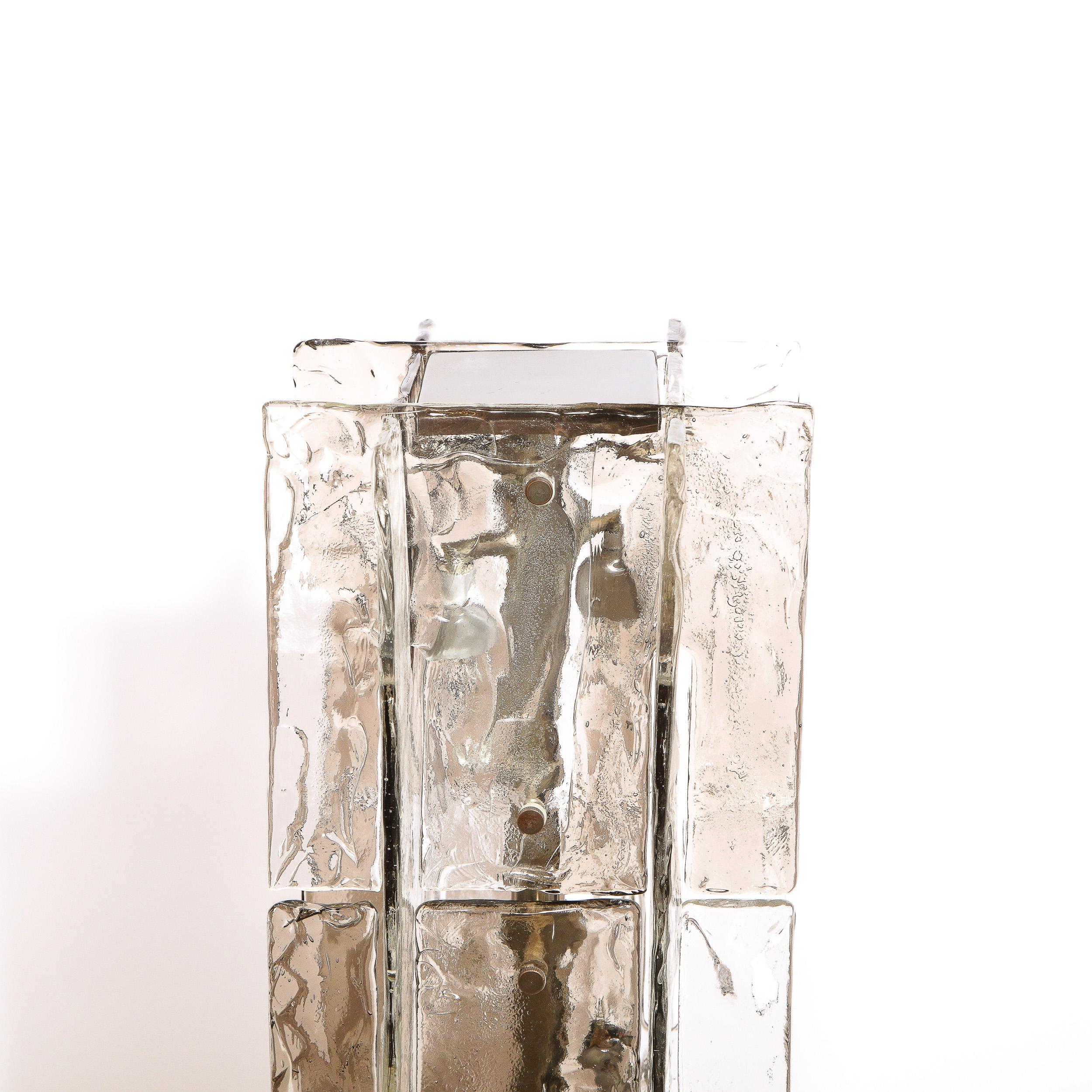 Bronze Mid-Century Modern Smoked Murano Glass Floor Lamp by Carlo Nason for Mazzega