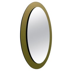 Mid-century Modern Smoked oval Horizontal or vertical Mirror in the Cristal Arte