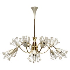 Mid-Century Modern Snowflake Chandelier Emil Stejnar for Rupert Nikoll Vienna