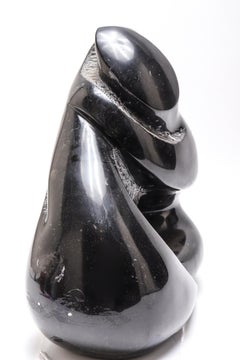 Mid-Century Modern Soapstone Sculpture of Embracing Couple