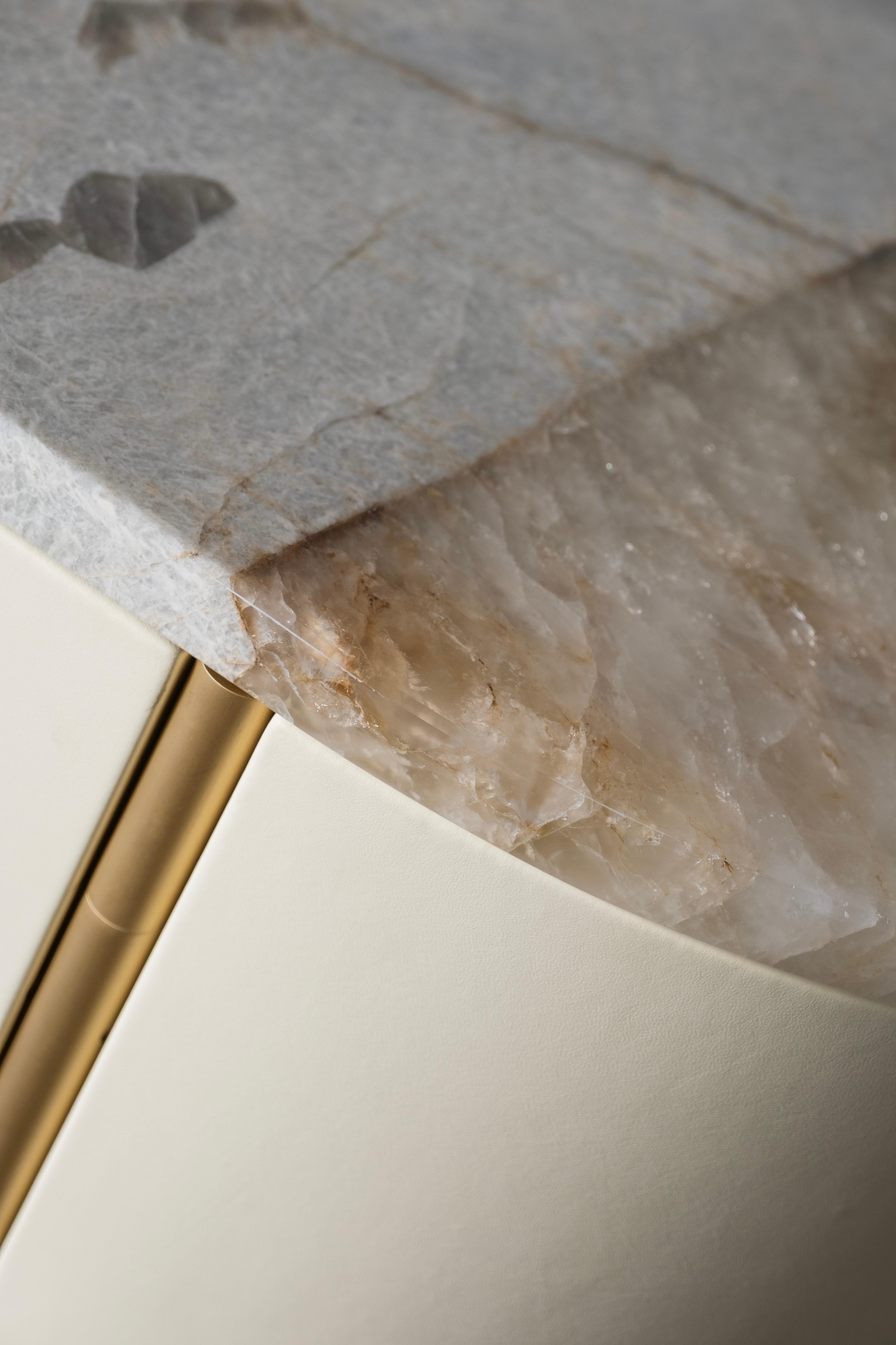 Credenza Socalco moderna di metà secolo, Patagonia, ottone, fatta a mano da Greenapple in vendita 7