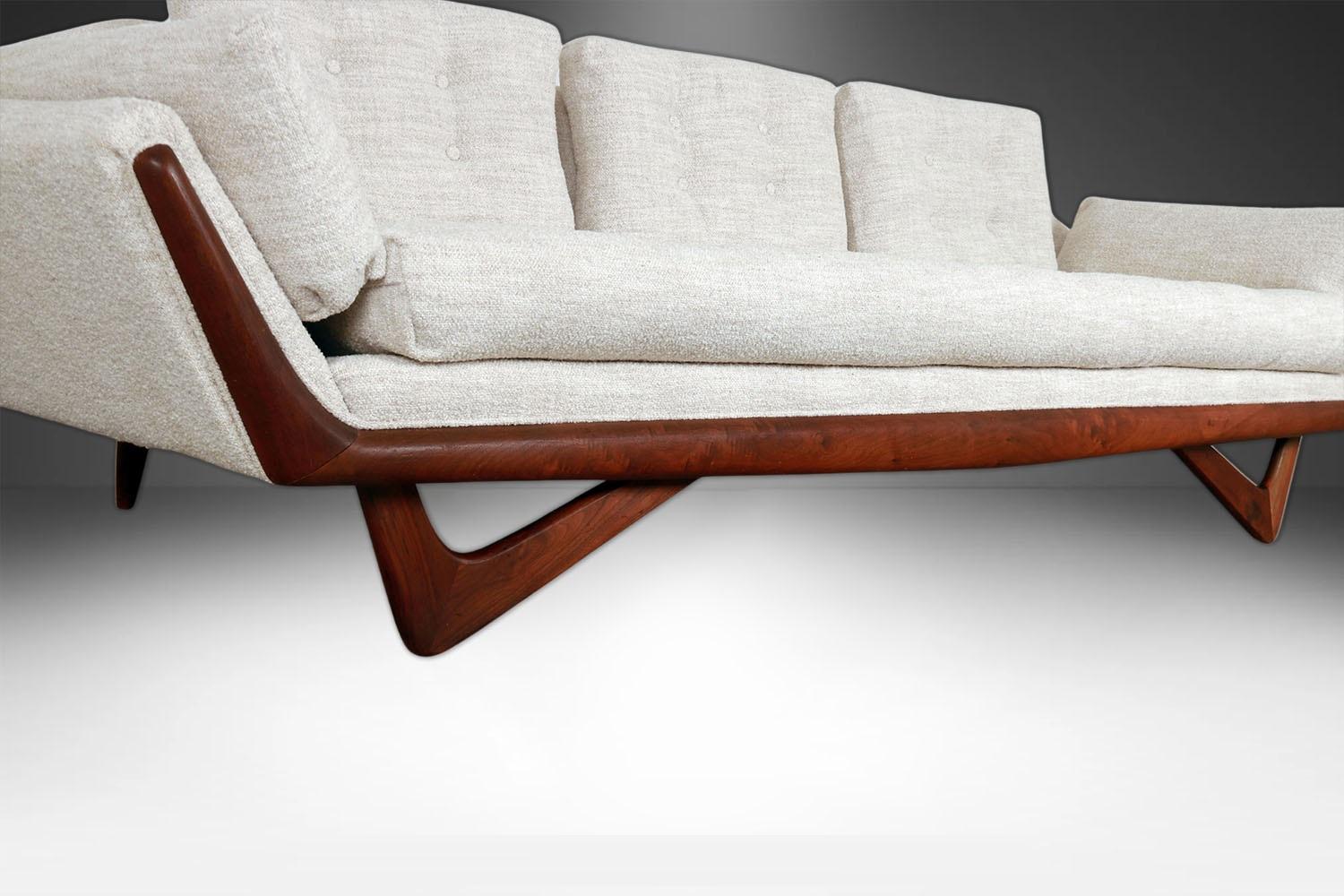 Mid-20th Century Mid-Century Modern Sofa Adrian Pearsall Style Gondola Sofa For Sale