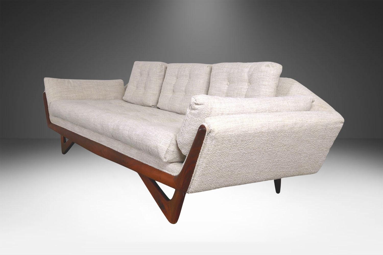 Mid-Century Modern Sofa Adrian Pearsall Style Gondola Sofa For Sale 1