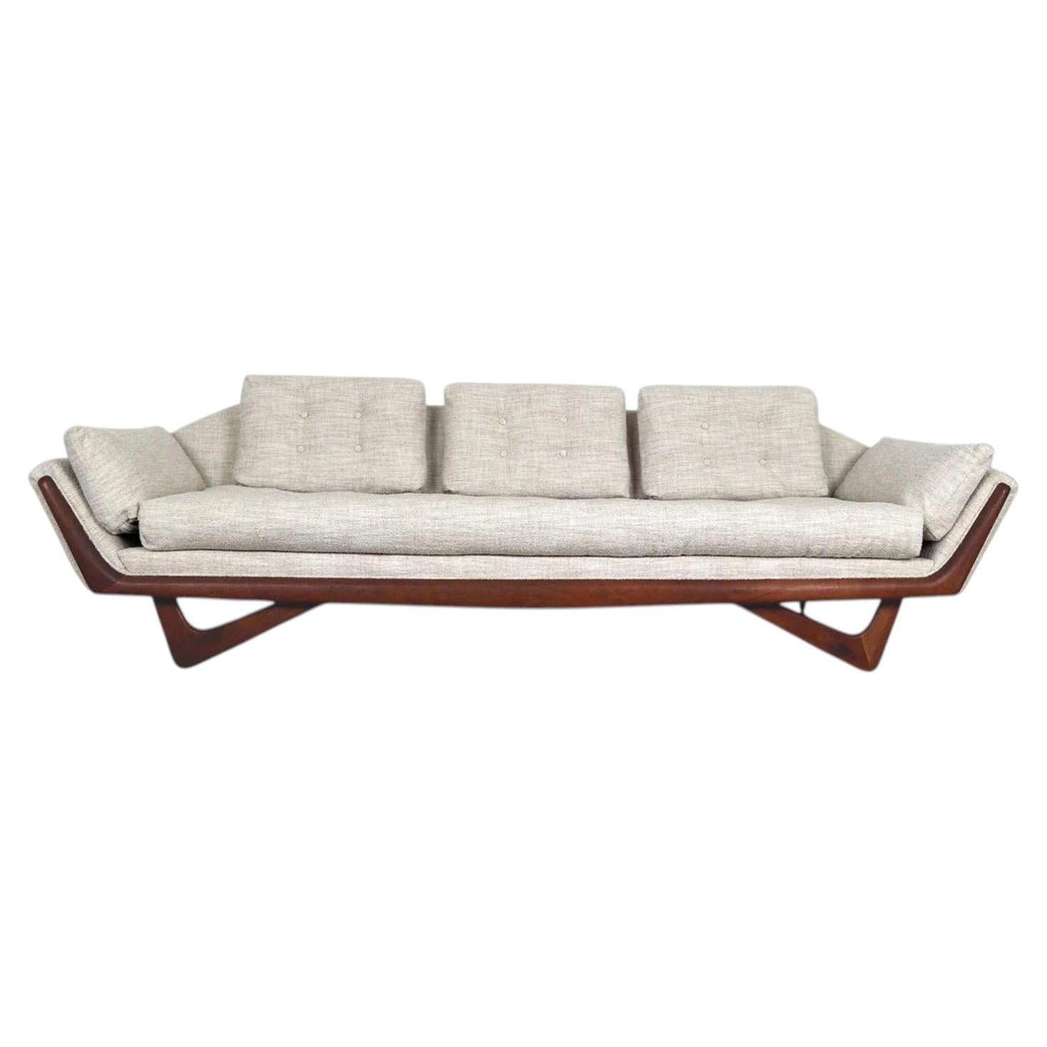 Mid-Century Modern Sofa Adrian Pearsall Style Gondola Sofa new upholstery