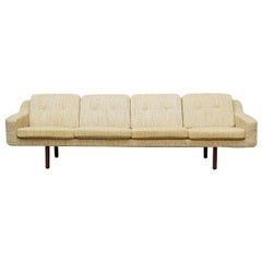 Mid-Century Modern Sofa after Edward Wormley for Dunbar in Tweed and Walnut Legs