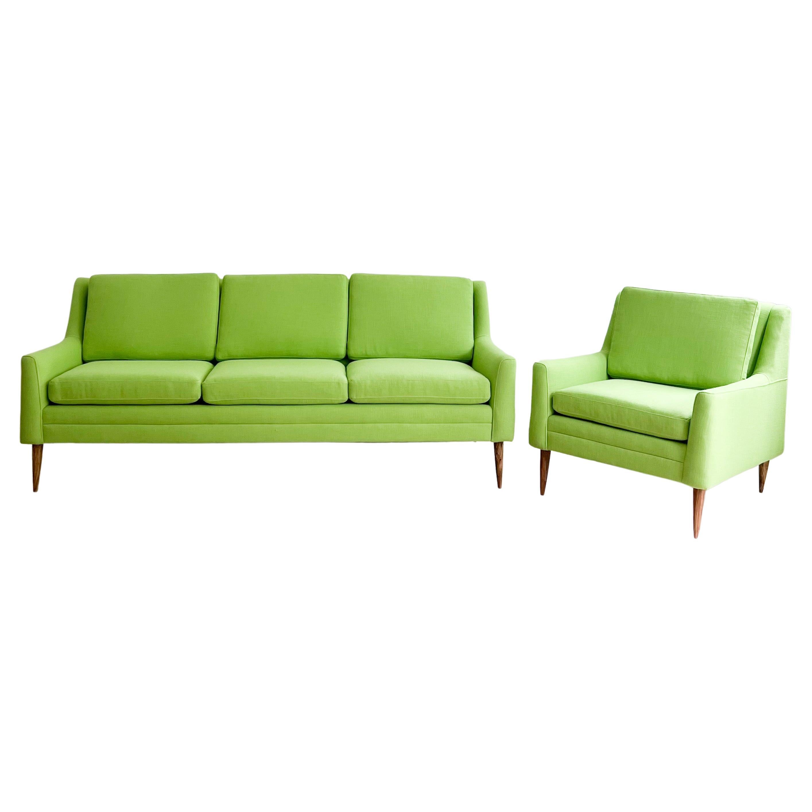 Mid Century Modern Adrian Pearsall Gondola Sofa and Lounge Chair 2