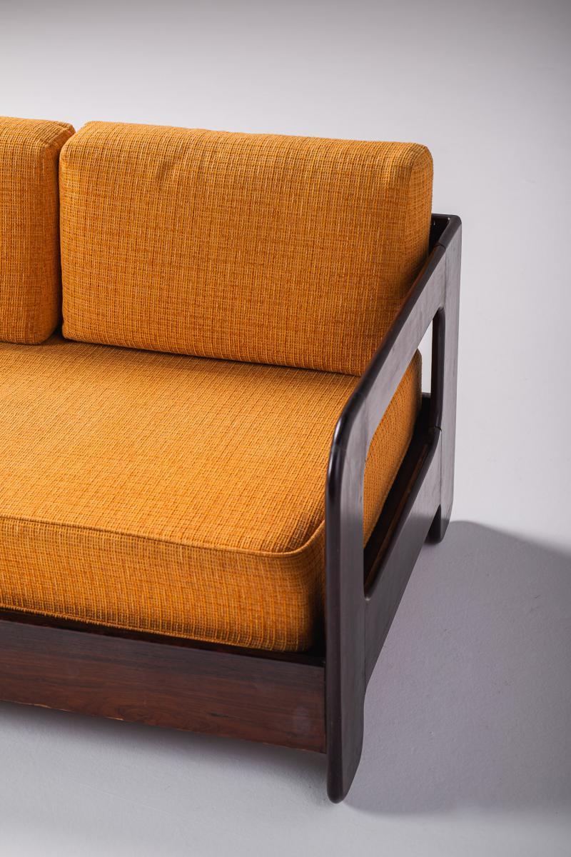 Woodwork Mid-Century Modern Sofa, Brazil, 1960s For Sale