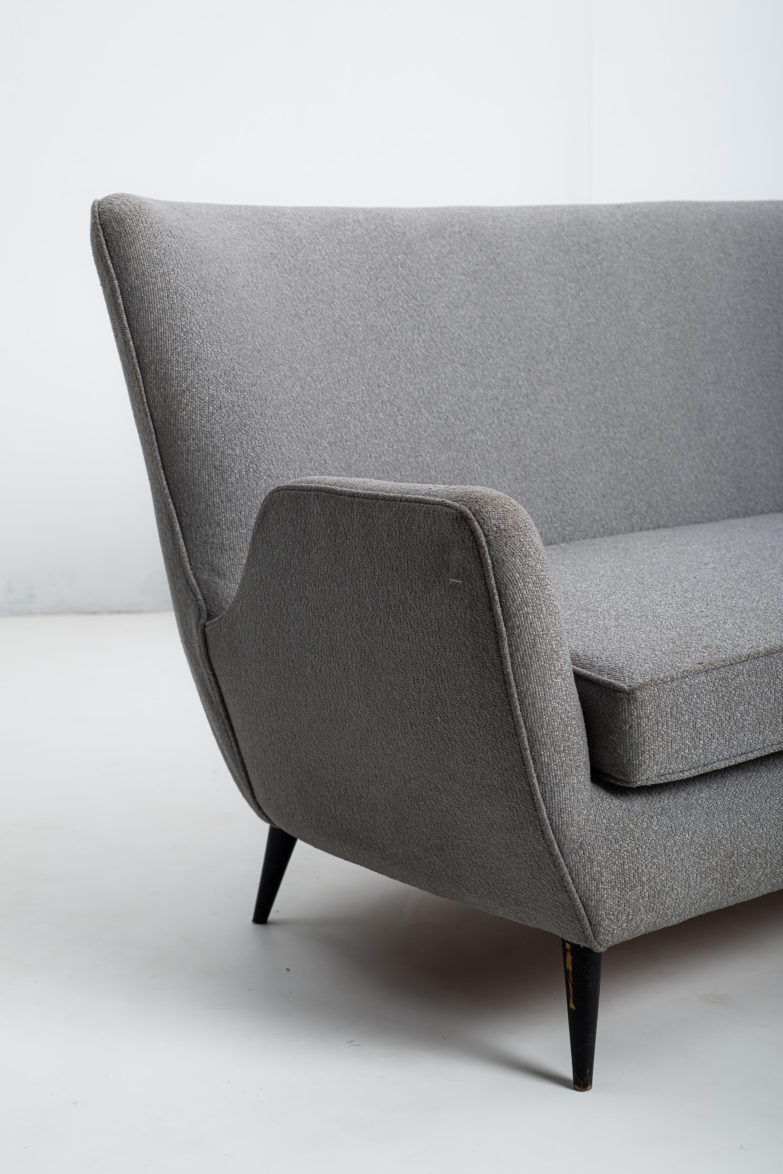 Fabric Mid-Century Modern Sofa by Carlo Hauner, Brazil, 1960s For Sale