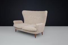 Mid-Century Modern Sofa by Emilio Sala & Giorgio Madini in New Teddy Upholstery.