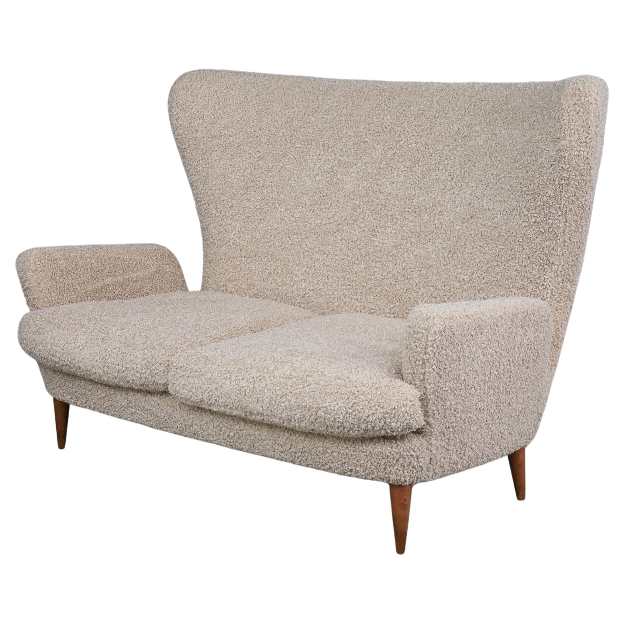 Mid-Century Modern Sofa by Emilio Sala & Giorgio Madini in New Teddy Upholstery.