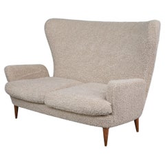 Used Mid-Century Modern Sofa by Emilio Sala & Giorgio Madini in New Teddy Upholstery.